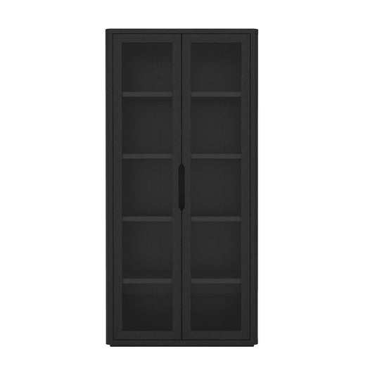 Rivington Modern 38" Bookcase Cabinet in Black BC005-BK