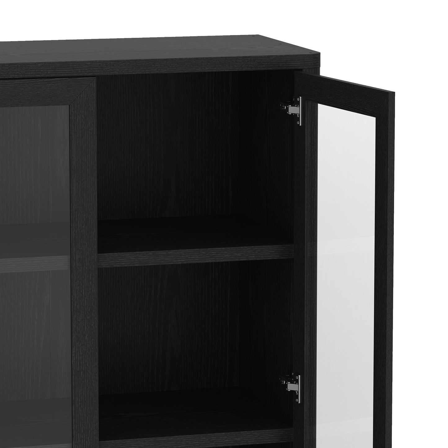 Rivington Modern 38" Bookcase Cabinet in Black BC005-BK