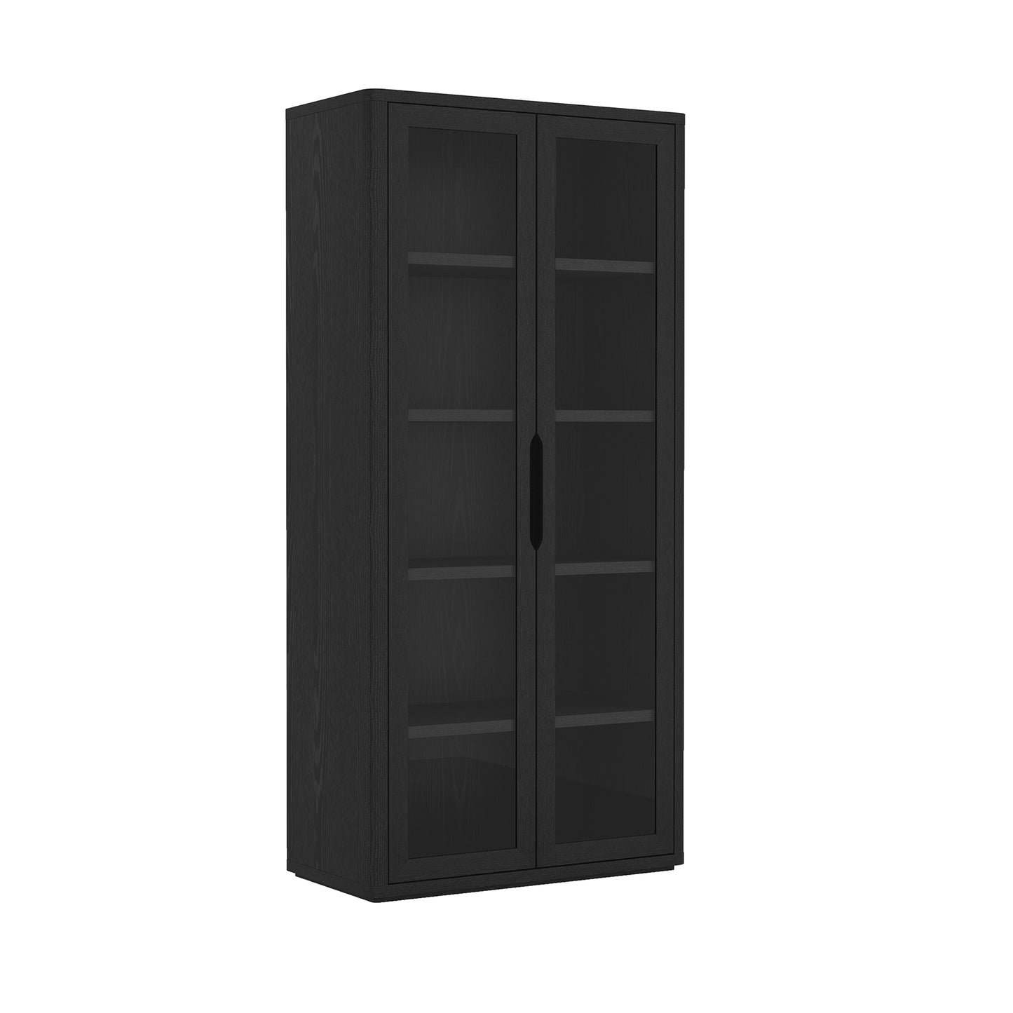 Rivington Modern 38" Bookcase Cabinet in Black BC005-BK
