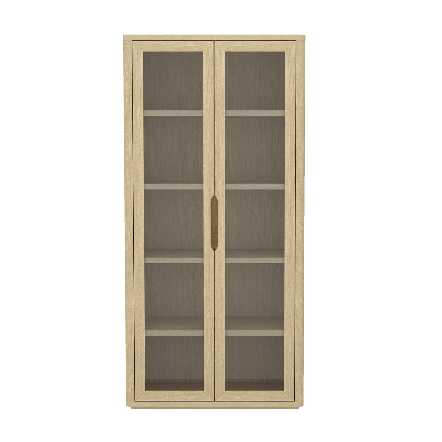 Rivington Modern 38" Bookcase Cabinet in Natural Oak BC005-NA