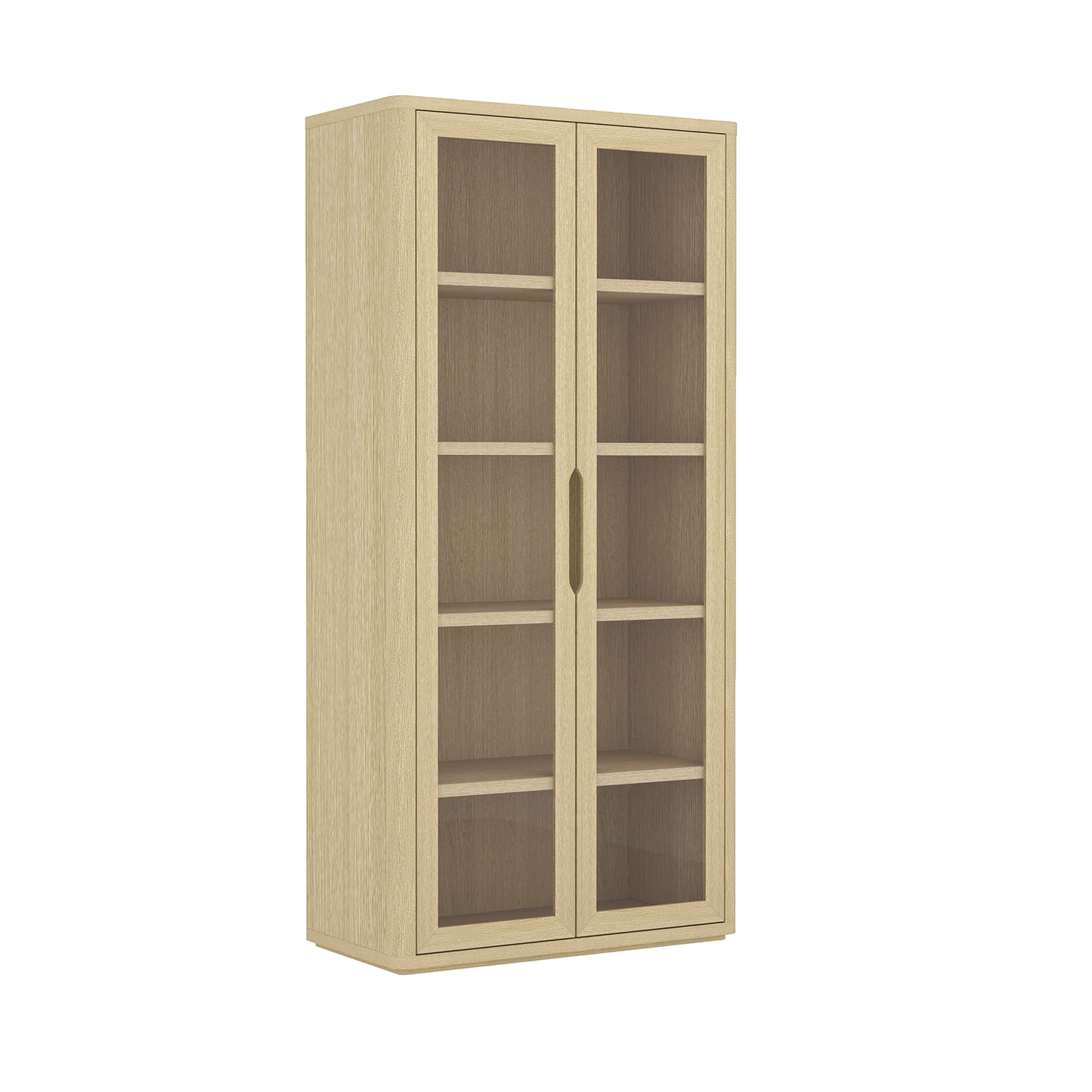 Rivington Modern 38" Bookcase Cabinet in Natural Oak BC005-NA