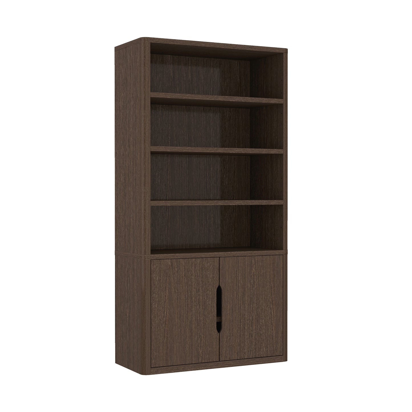 Rivington Modern 40" Bookcase Cabinet in Walnut BC006-BR