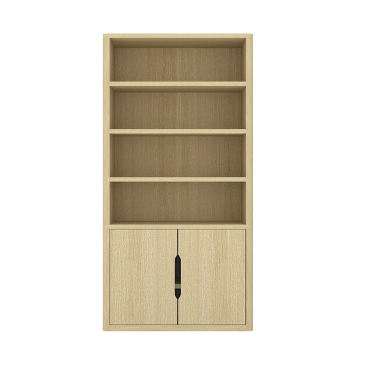 Rivington Modern 40" Bookcase Cabinet in Natural Oak BC006-NA