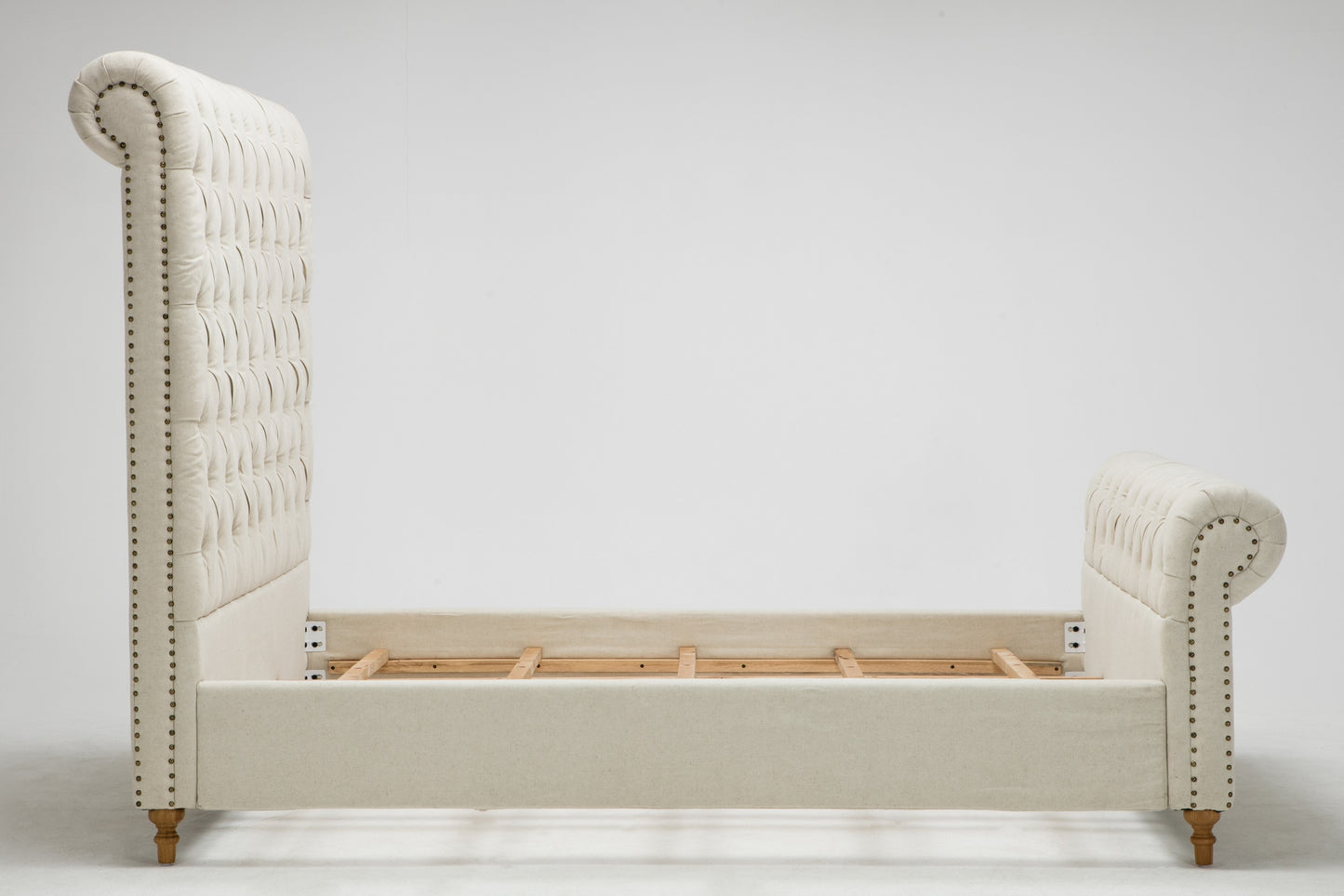 Manhattan Comfort Empire Cream Queen Bed BD001-QN-CR