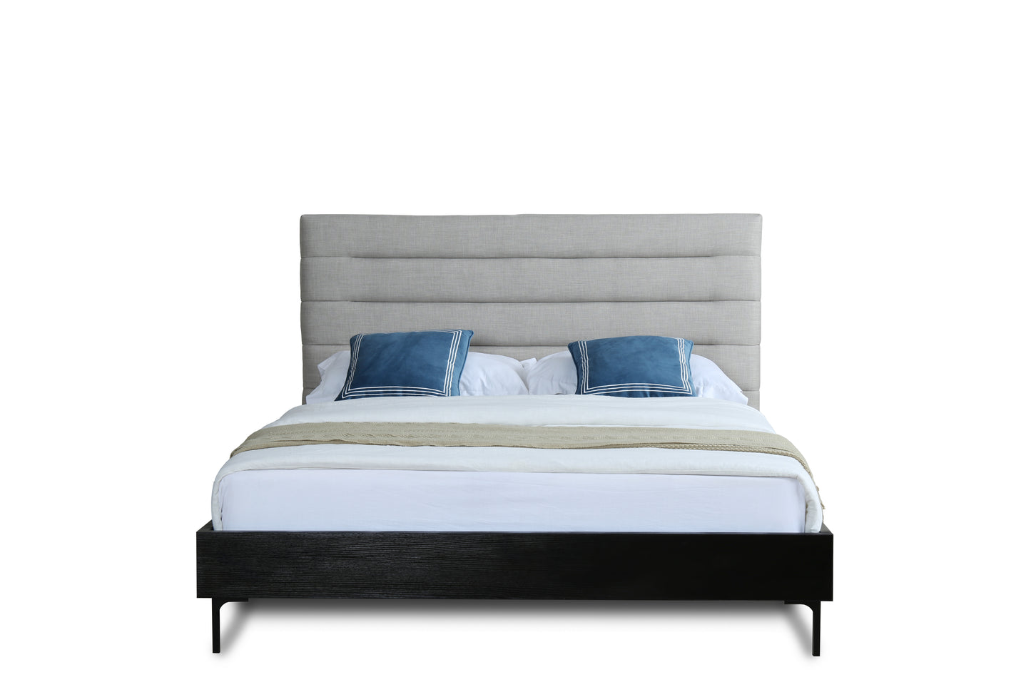 Manhattan Comfort Schwamm Queen Bed in Light Grey BD004-QN-LG