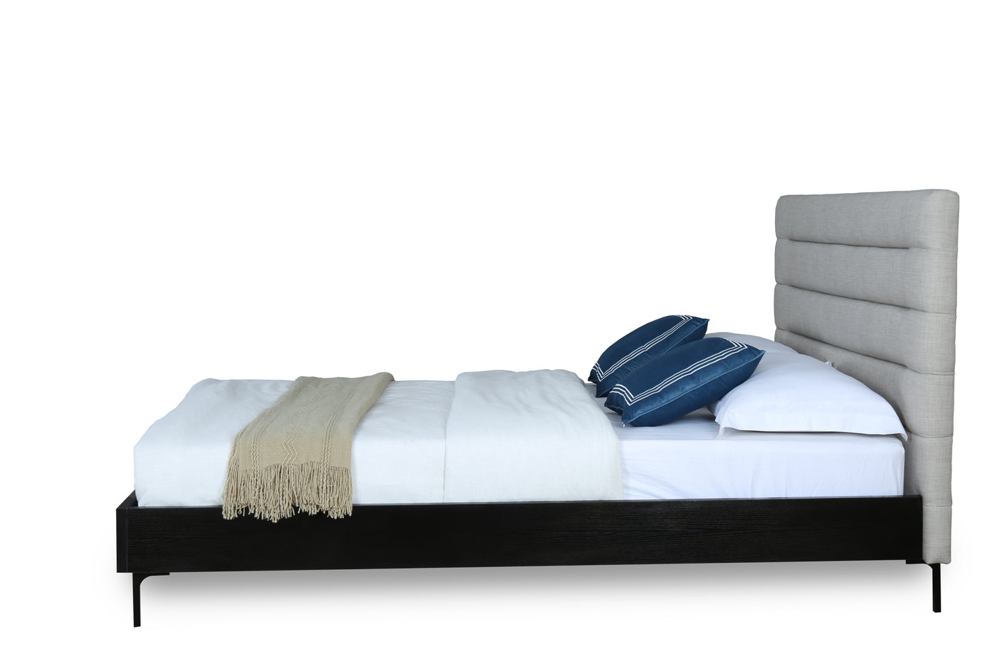 Manhattan Comfort Schwamm Queen Bed in Light Grey BD004-QN-LG