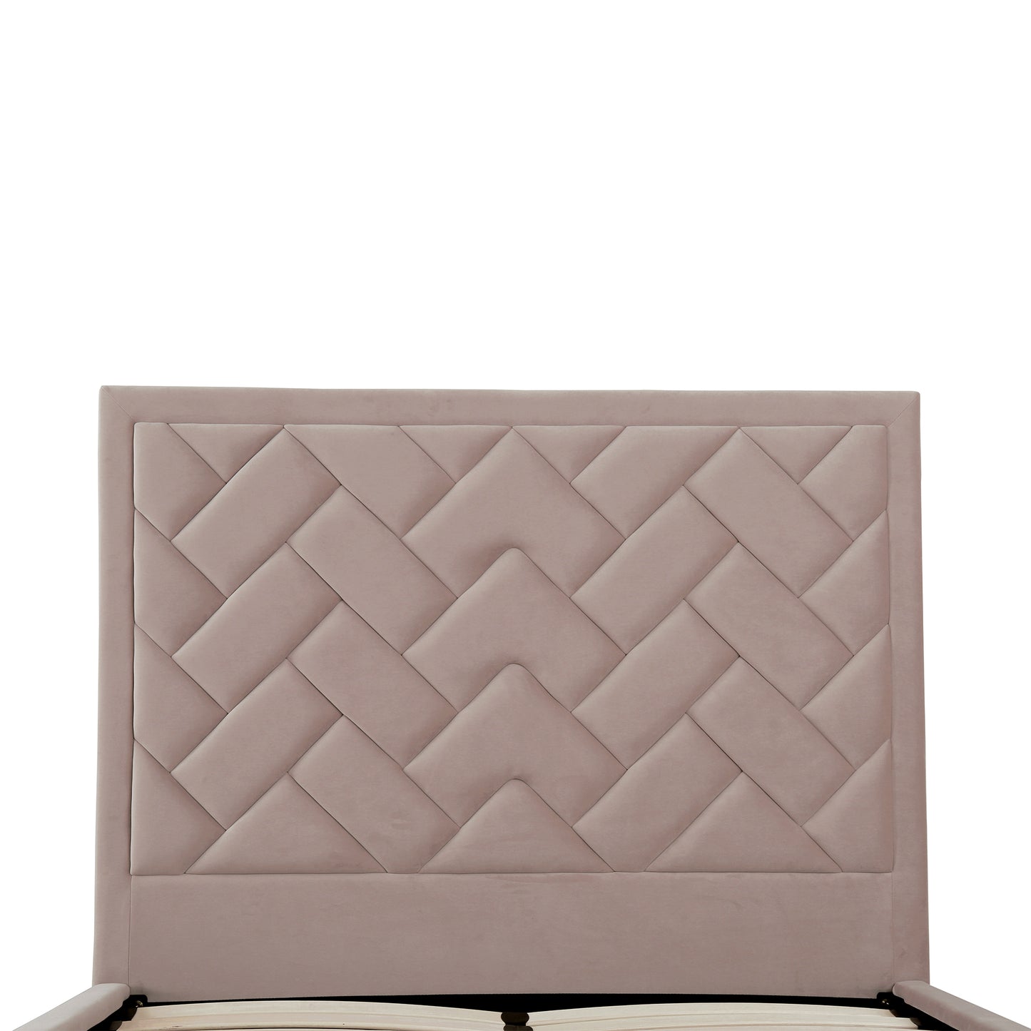 Manhattan Comfort Crosby Modern Full- Size Upholstered Velvet Bedframe and Headboard in Blush BD009-FL-BH