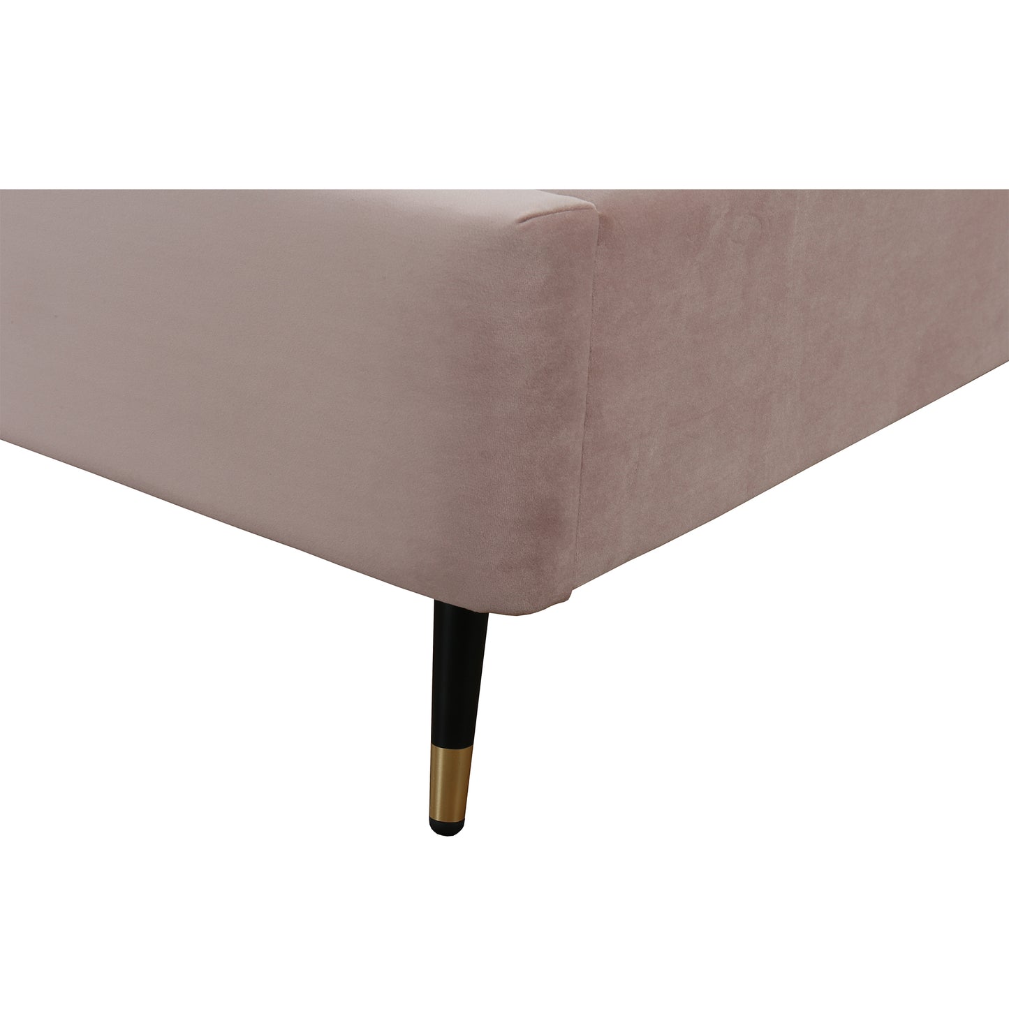 Manhattan Comfort Crosby Modern Full- Size Upholstered Velvet Bedframe and Headboard in Blush BD009-FL-BH