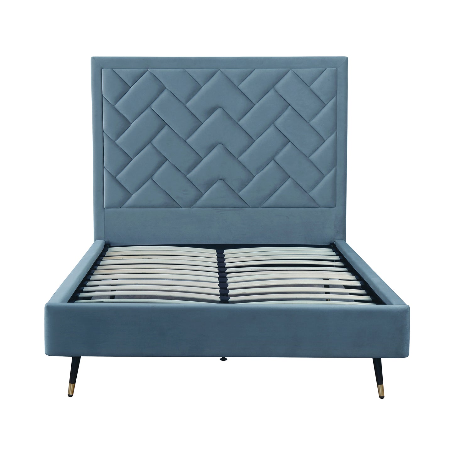 Crosby Modern Upholstered Velvet Full Bed in Blue BD009-FL-BL