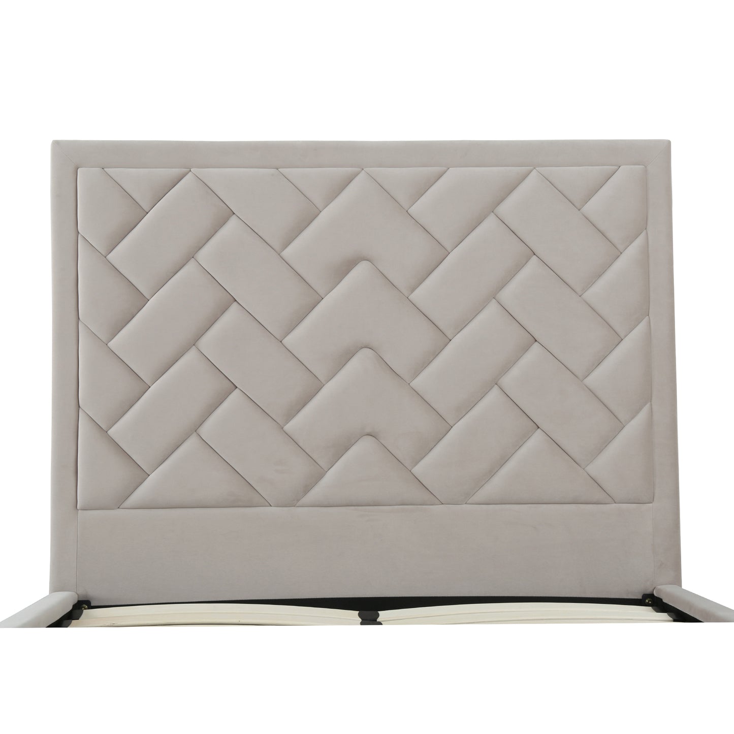 Crosby Modern Upholstered Velvet Full Bed in Greige BD009-FL-GE