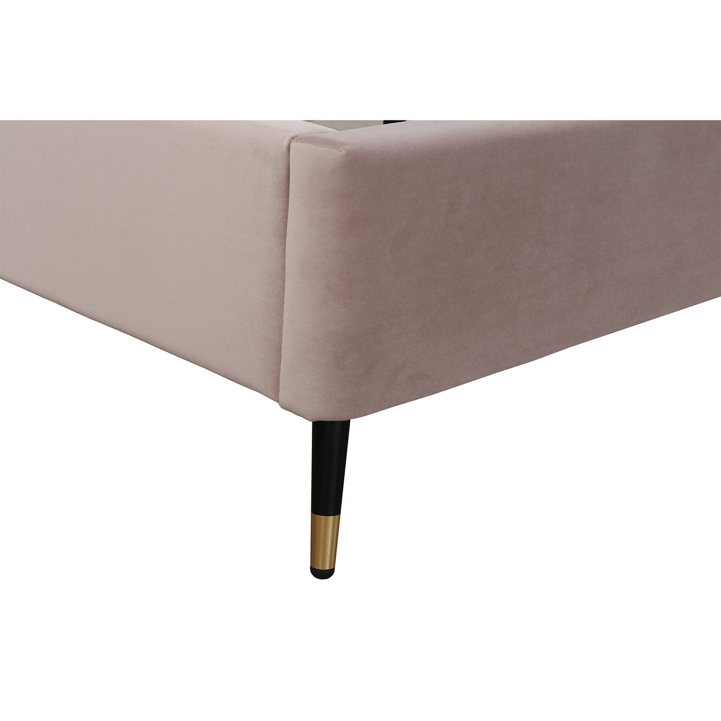 Manhattan Comfort Crosby Modern Queen-Size Upholstered Velvet Bedframe and Headboard in Blush BD009-QN-BH