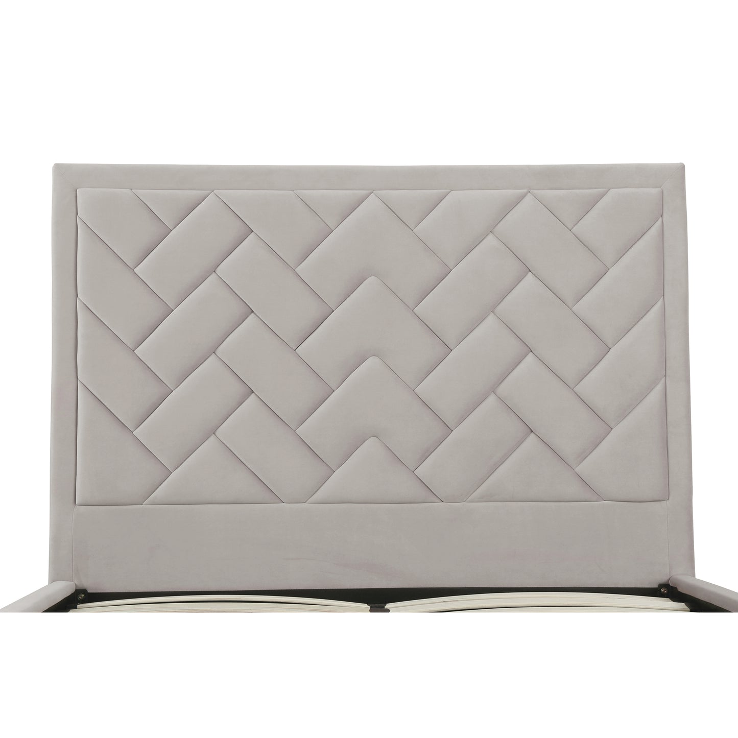 Crosby Modern Upholstered Velvet Queen Bed in Greige BD009-QN-GE