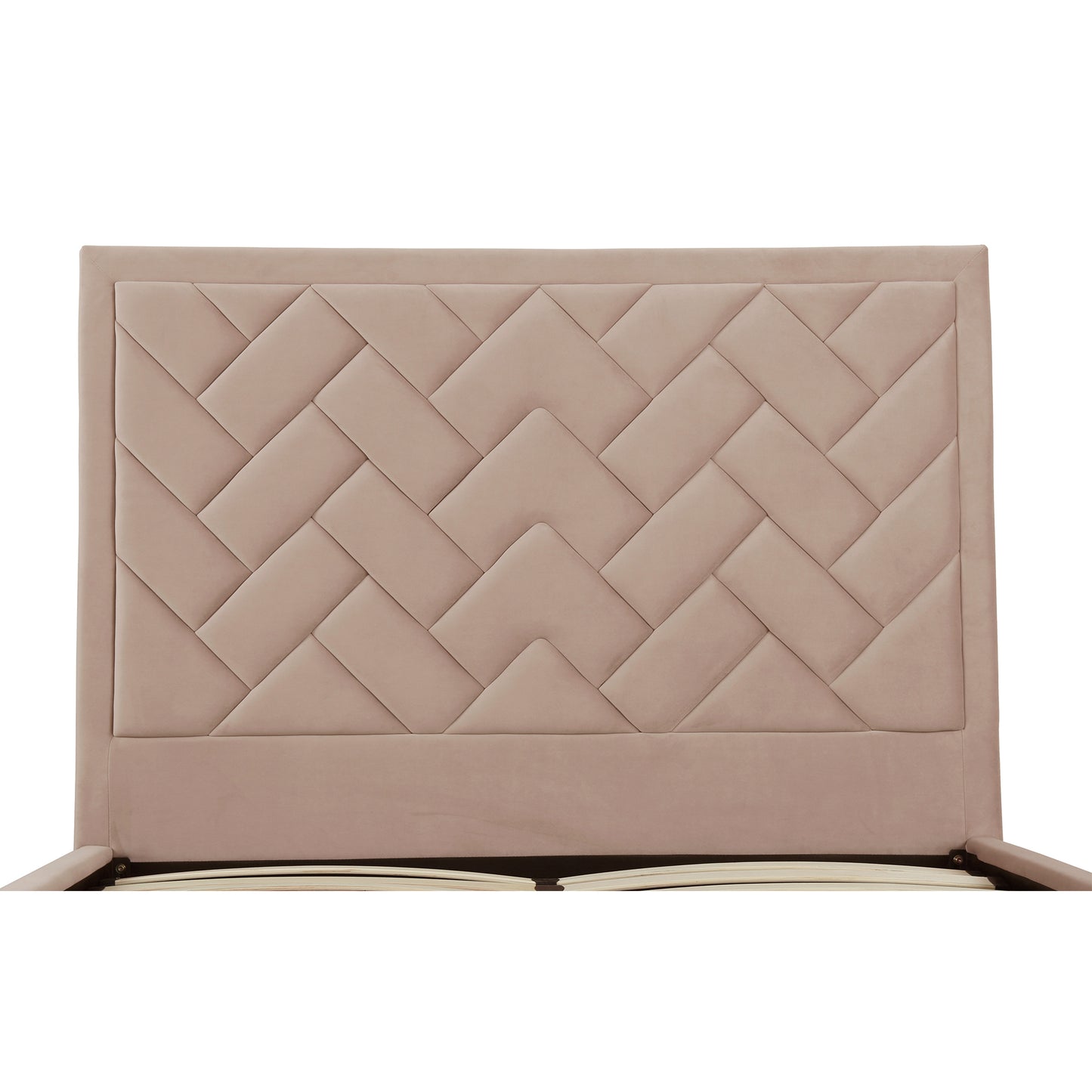 Crosby Modern Upholstered Velvet Queen Bed in Nude BD009-QN-ND