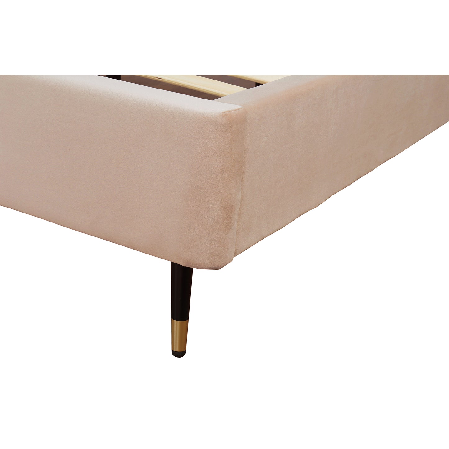 Crosby Modern Upholstered Velvet Queen Bed in Nude BD009-QN-ND