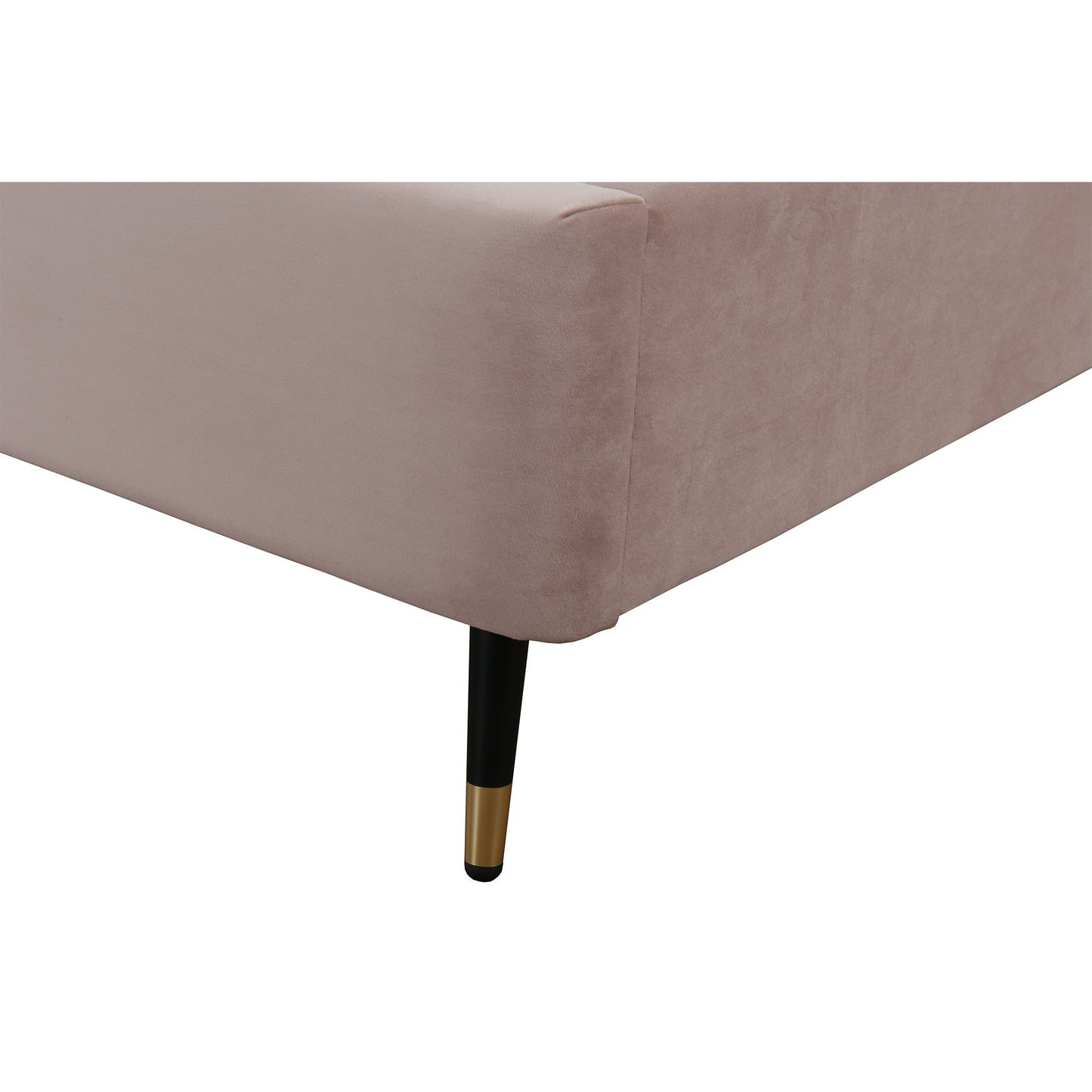 Manhattan Comfort Crosby Modern Twin-Size Upholstered Velvet Bedframe and Headboard in Blush BD009-TW-BH