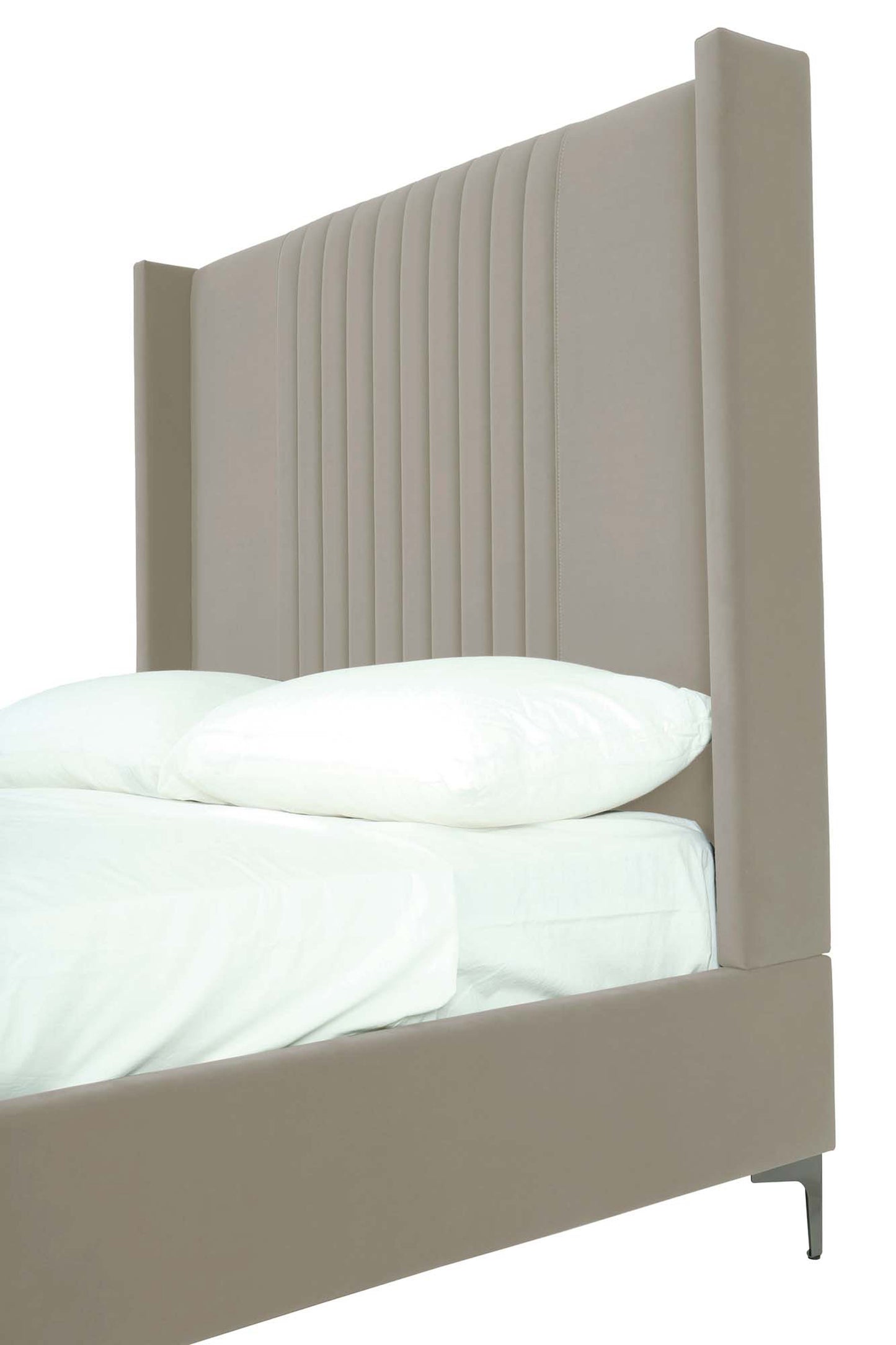 Manhattan Comfort Promenade Mid-Century Modern Velvet Upholstered Bed