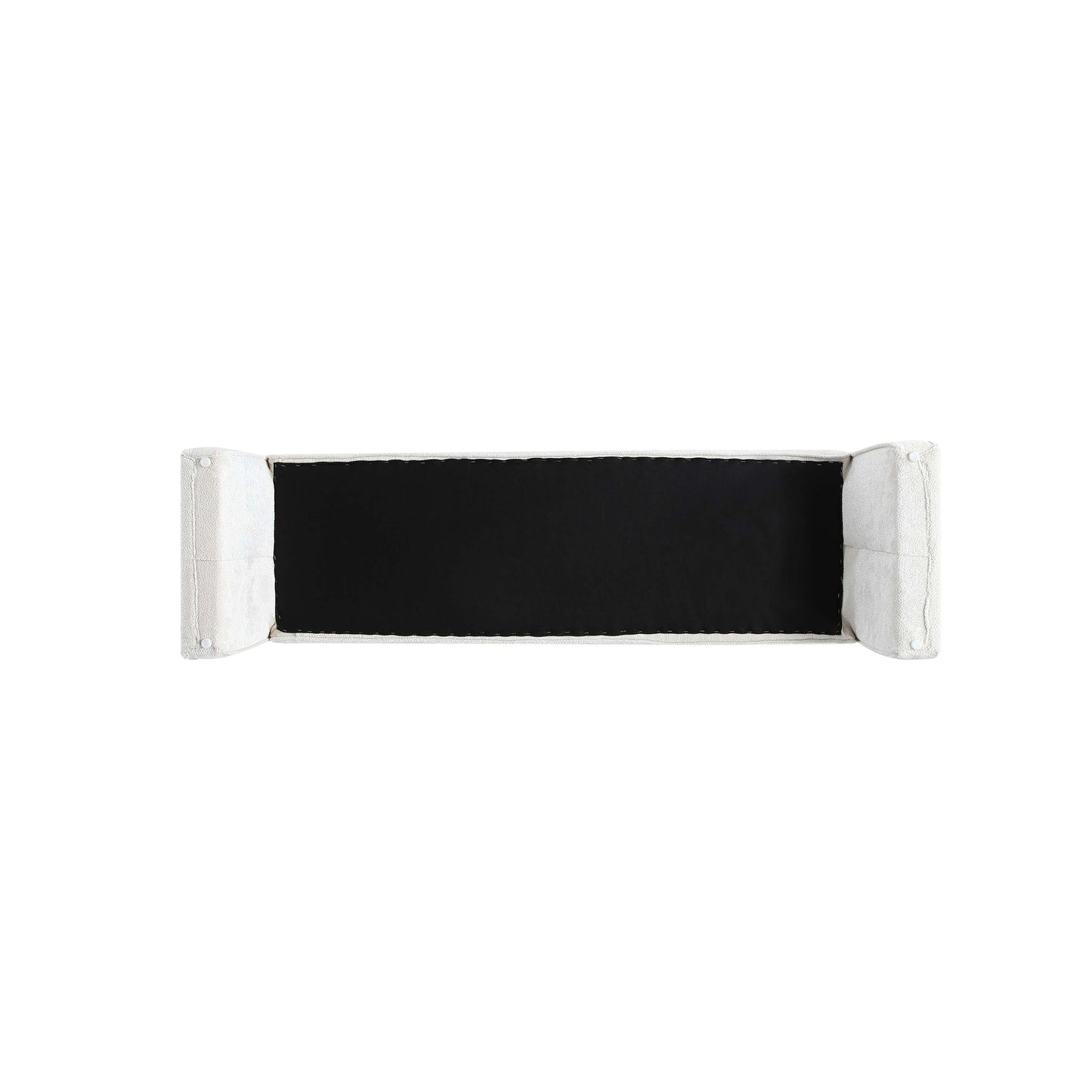 Concord Modern Glam Chenille Accent Bench in Ivory BE001-IV