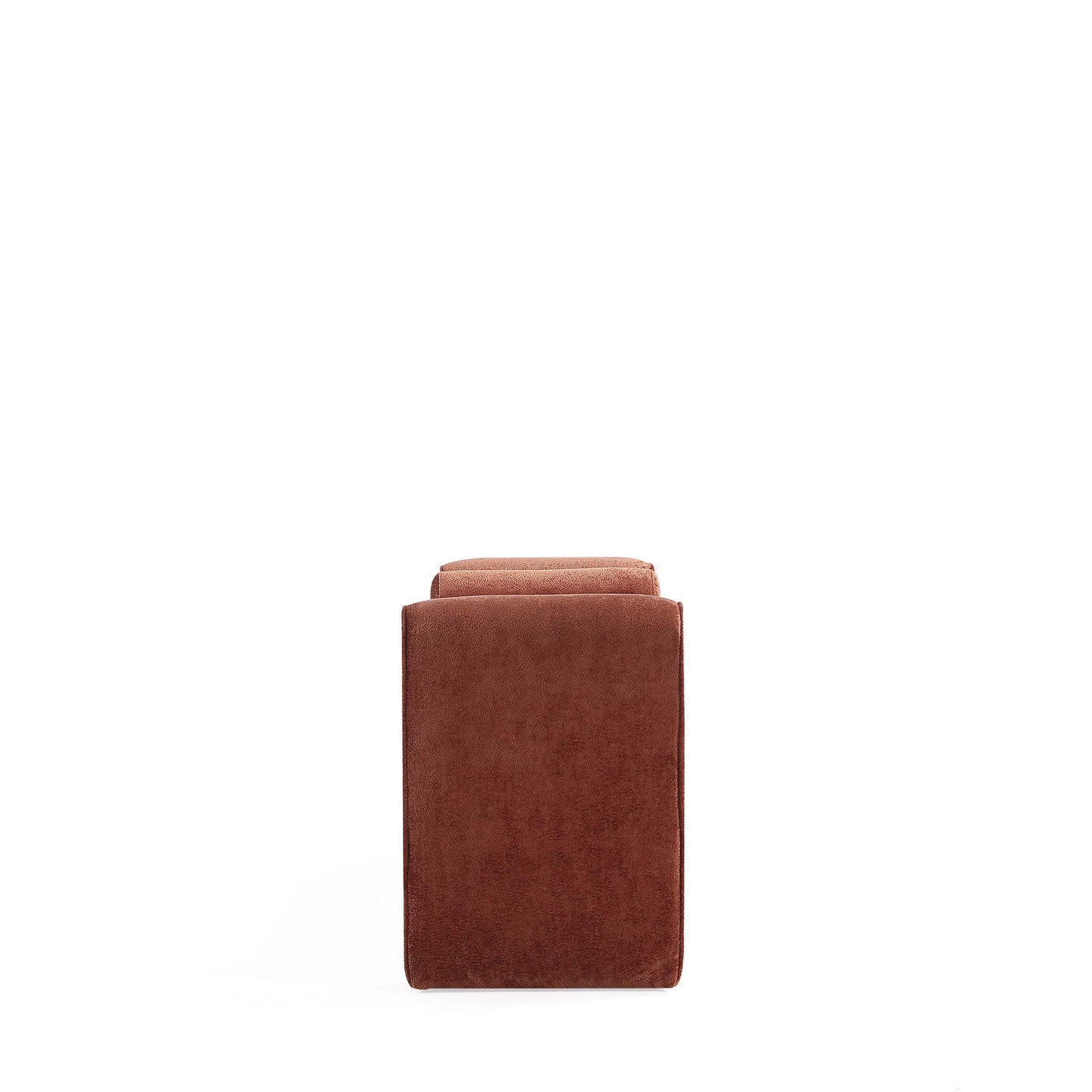 Concord Modern Glam Chenille Accent Bench in Terracotta BE001-TR