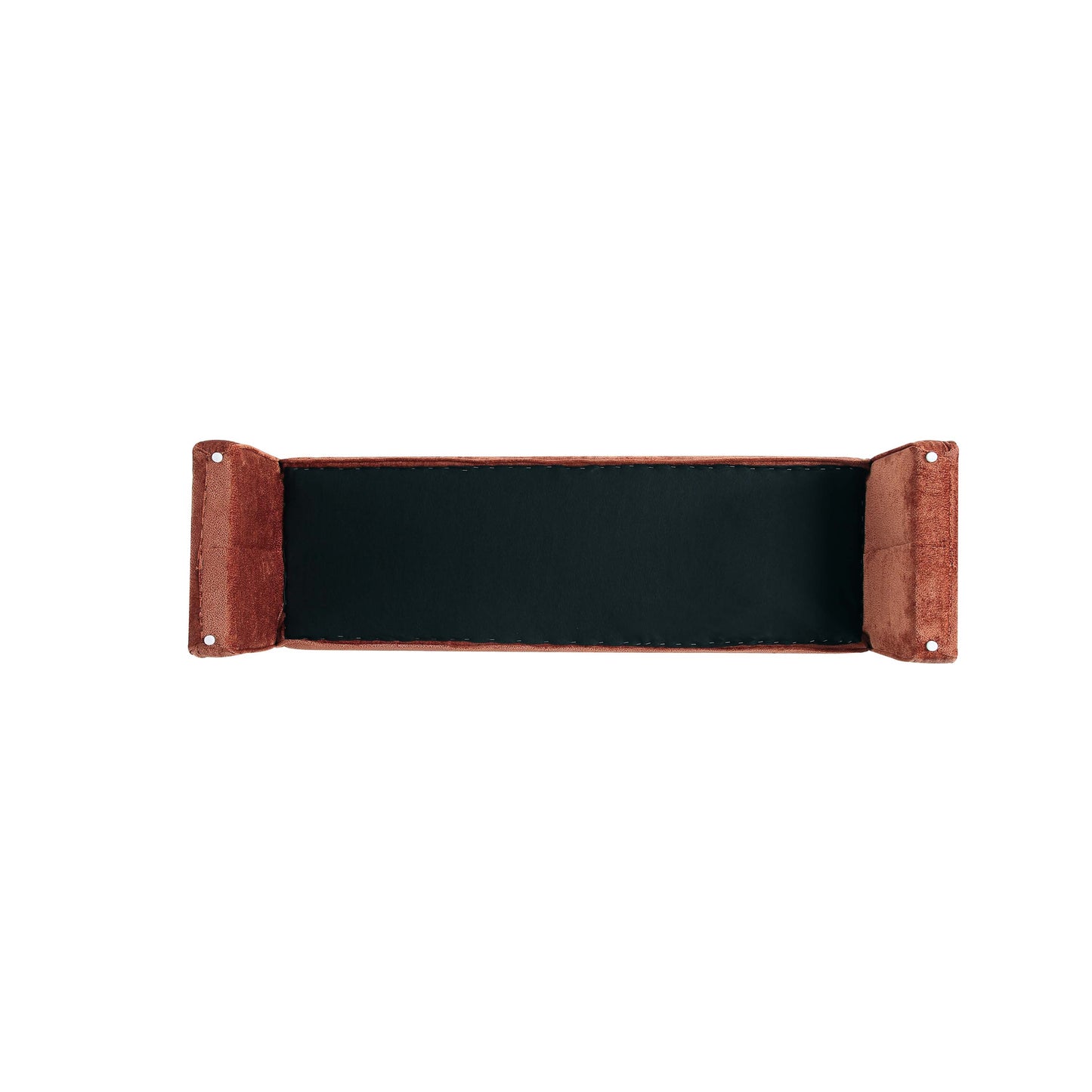 Concord Modern Glam Chenille Accent Bench in Terracotta BE001-TR