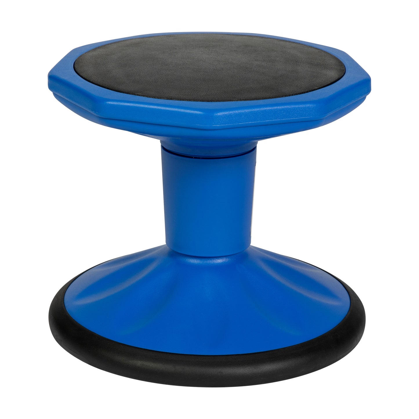 Lucas Fixed Height Kids Flexible Active Stool for Classroom and Home with Non-Skid Bottom in Blue, 12" Seat Height Blue