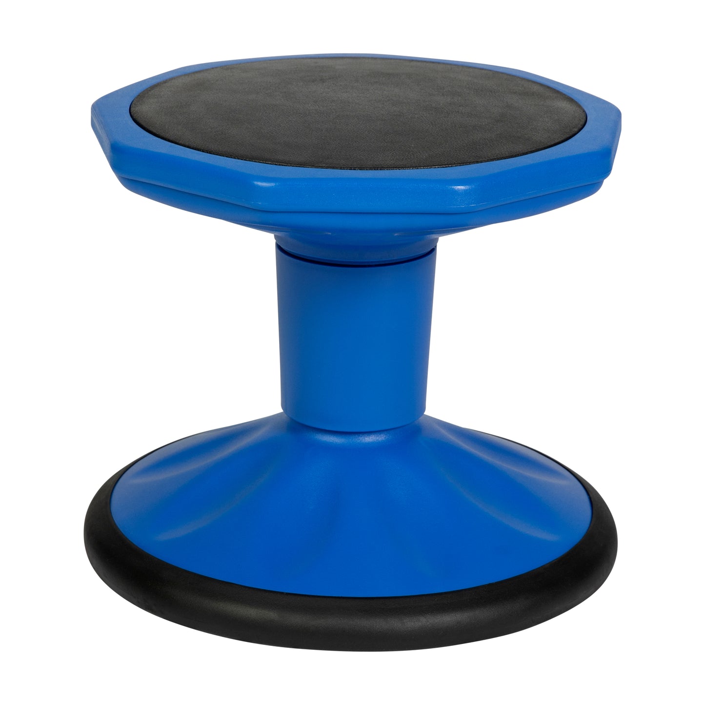 Lucas Fixed Height Kids Flexible Active Stool for Classroom and Home with Non-Skid Bottom in Blue, 12" Seat Height Blue