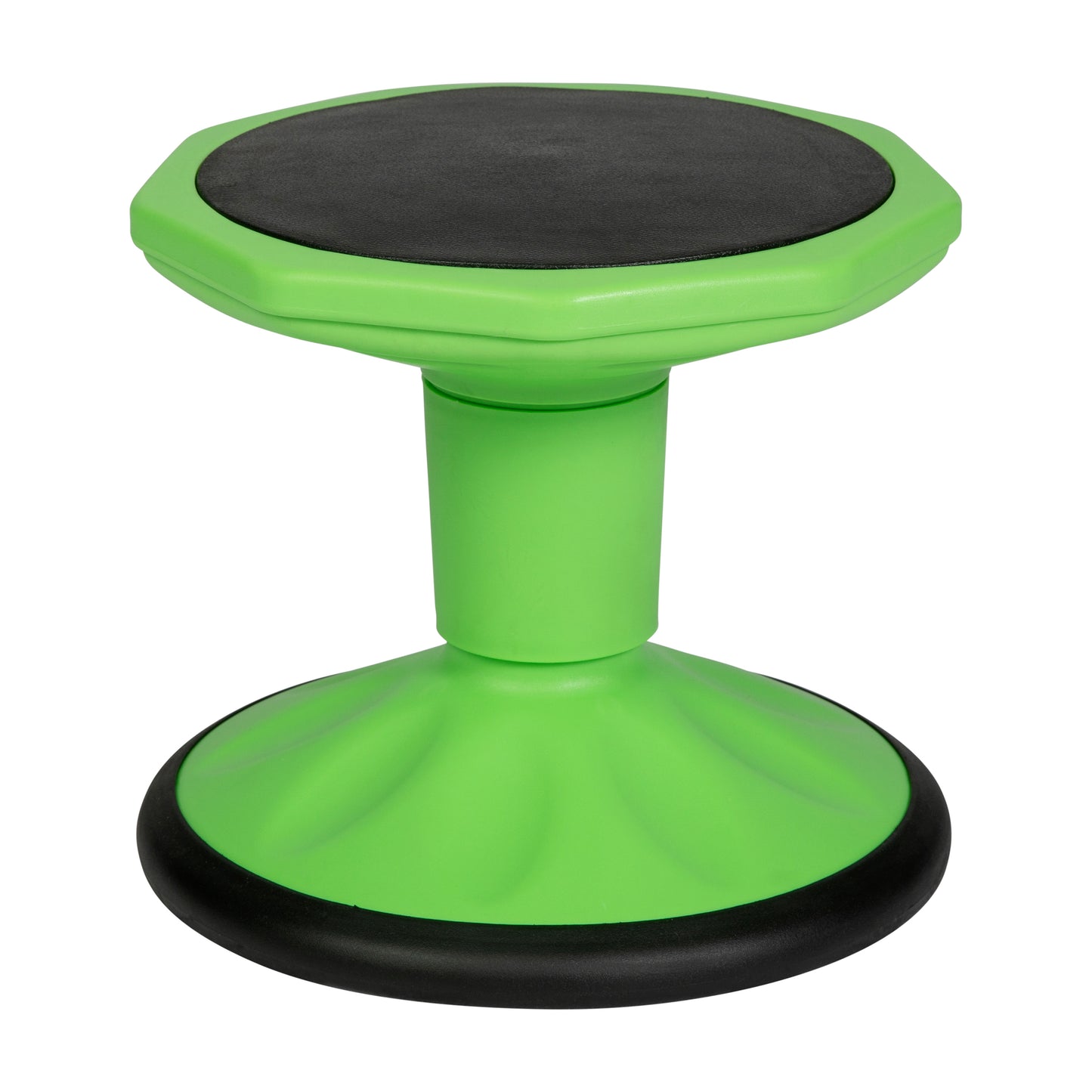 Lucas Fixed Height Kids Flexible Active Stool for Classroom and Home with Non-Skid Bottom in Green, 12" Seat Height Green