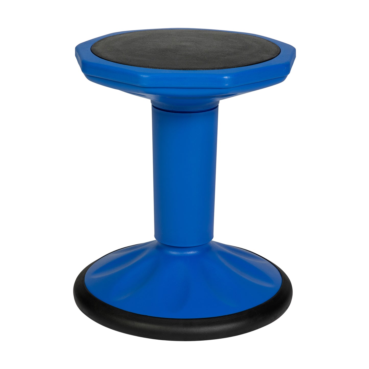 Lucas Fixed Height Kids Flexible Active Stool for Classroom and Home with Non-Skid Bottom in Blue, 16" Seat Height Blue