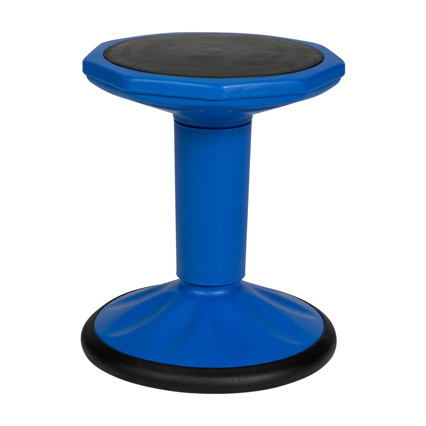 Lucas Fixed Height Kids Flexible Active Stool for Classroom and Home with Non-Skid Bottom in Blue, 16" Seat Height Blue