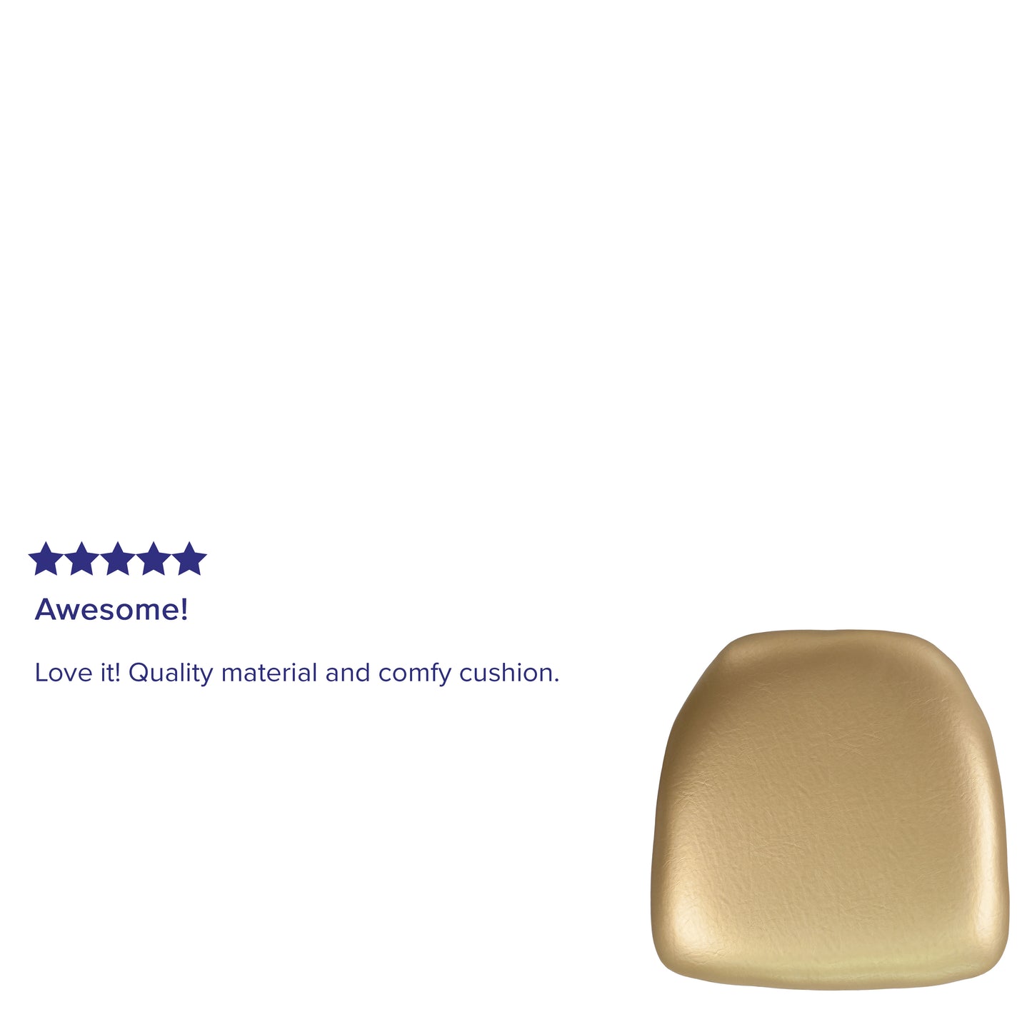 Louise Hard Gold Vinyl Chiavari Chair Cushion Gold Vinyl
