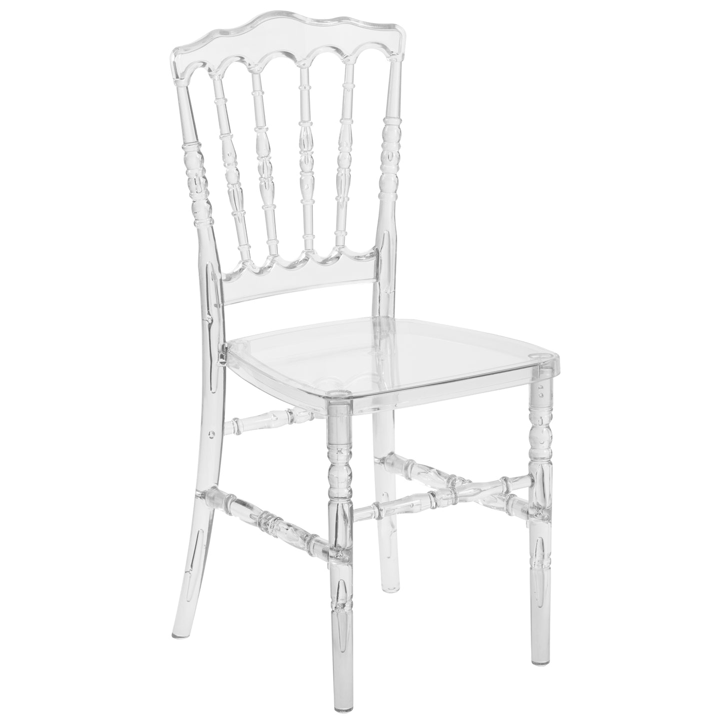 Flash Elegance Crystal Ice Napoleon Stacking Chair Crystal Ice