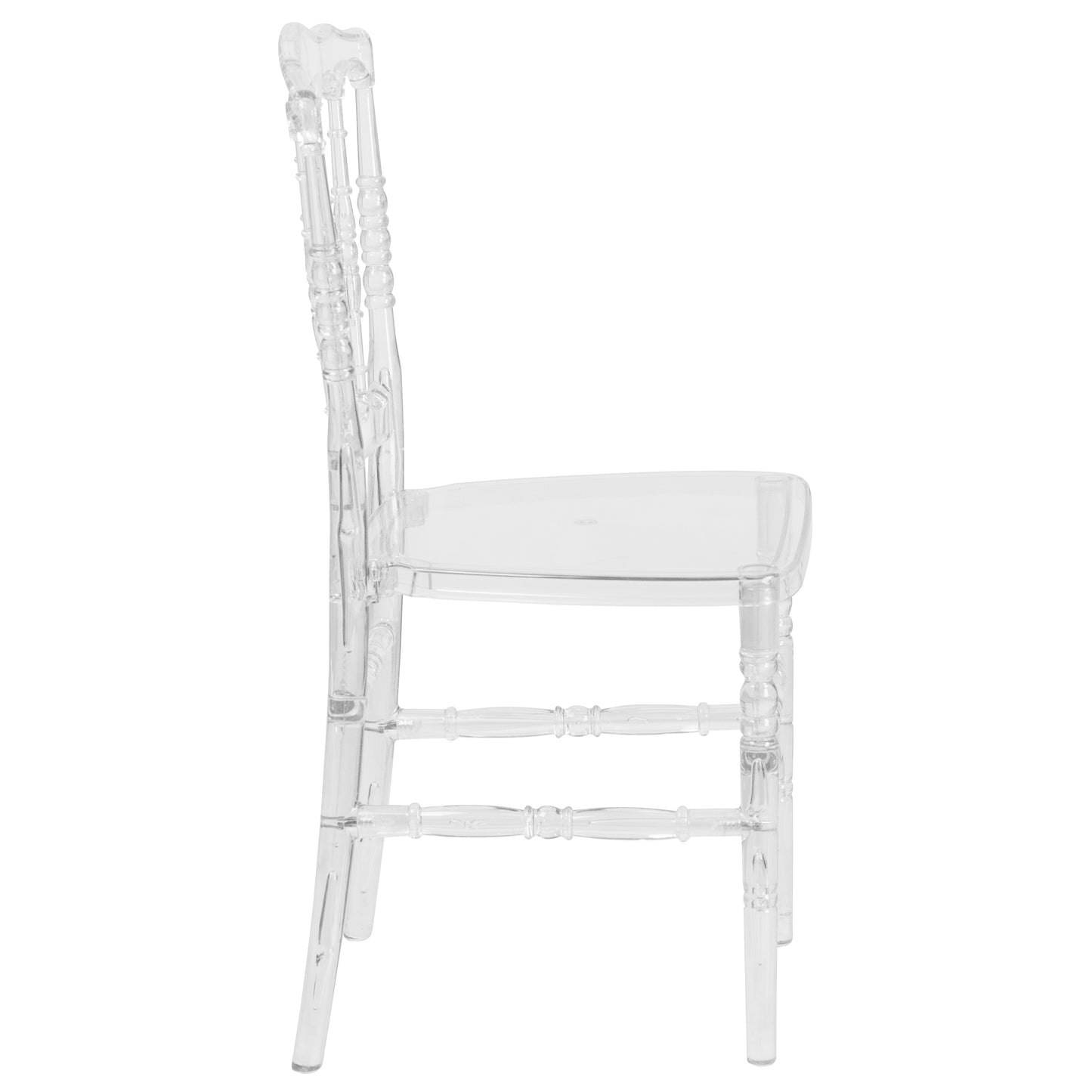 Flash Elegance Crystal Ice Napoleon Stacking Chair Crystal Ice