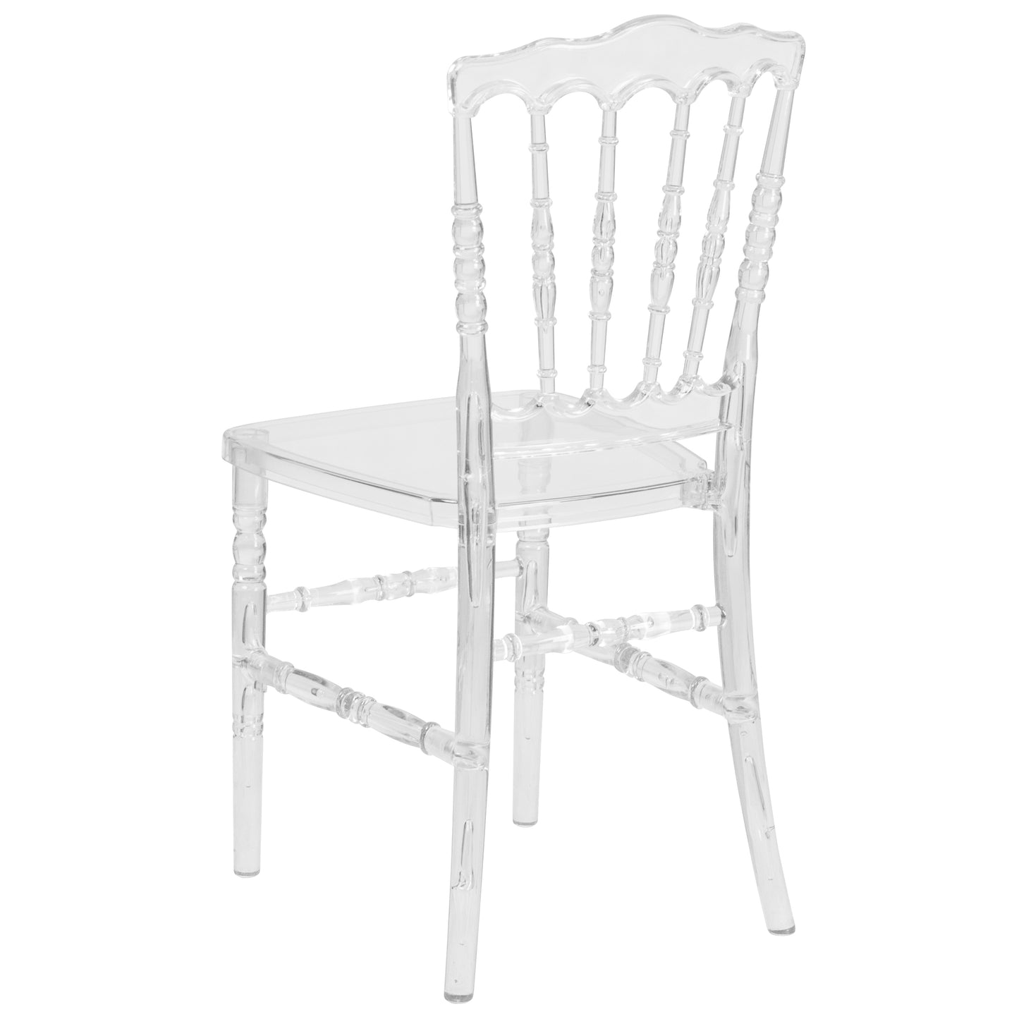 Flash Elegance Crystal Ice Napoleon Stacking Chair Crystal Ice