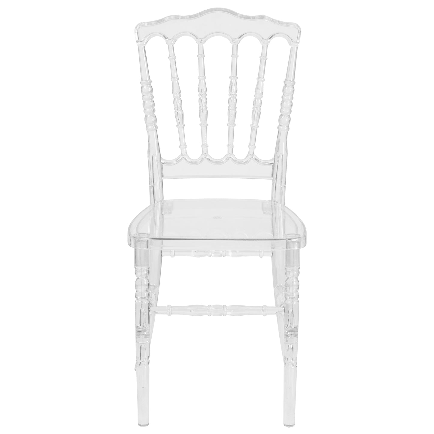 Flash Elegance Crystal Ice Napoleon Stacking Chair Crystal Ice