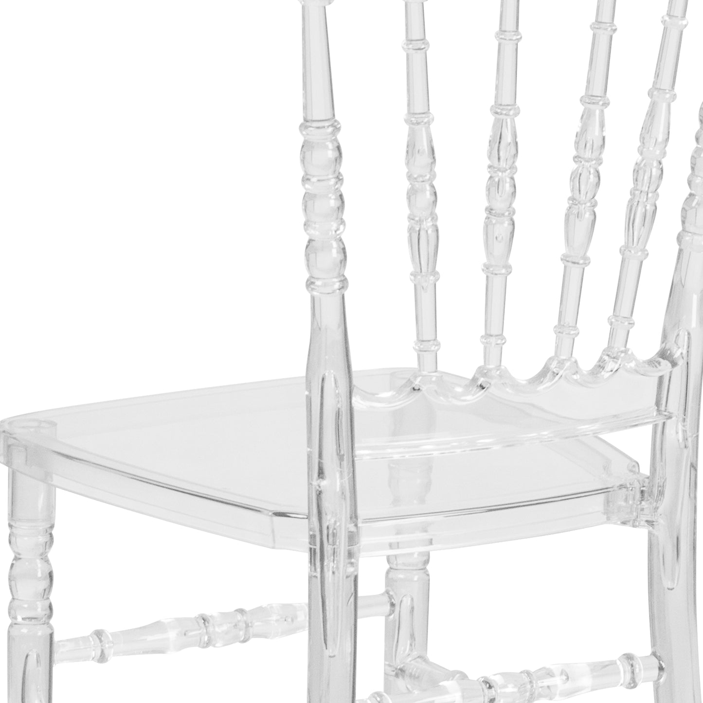 Flash Elegance Crystal Ice Napoleon Stacking Chair Crystal Ice