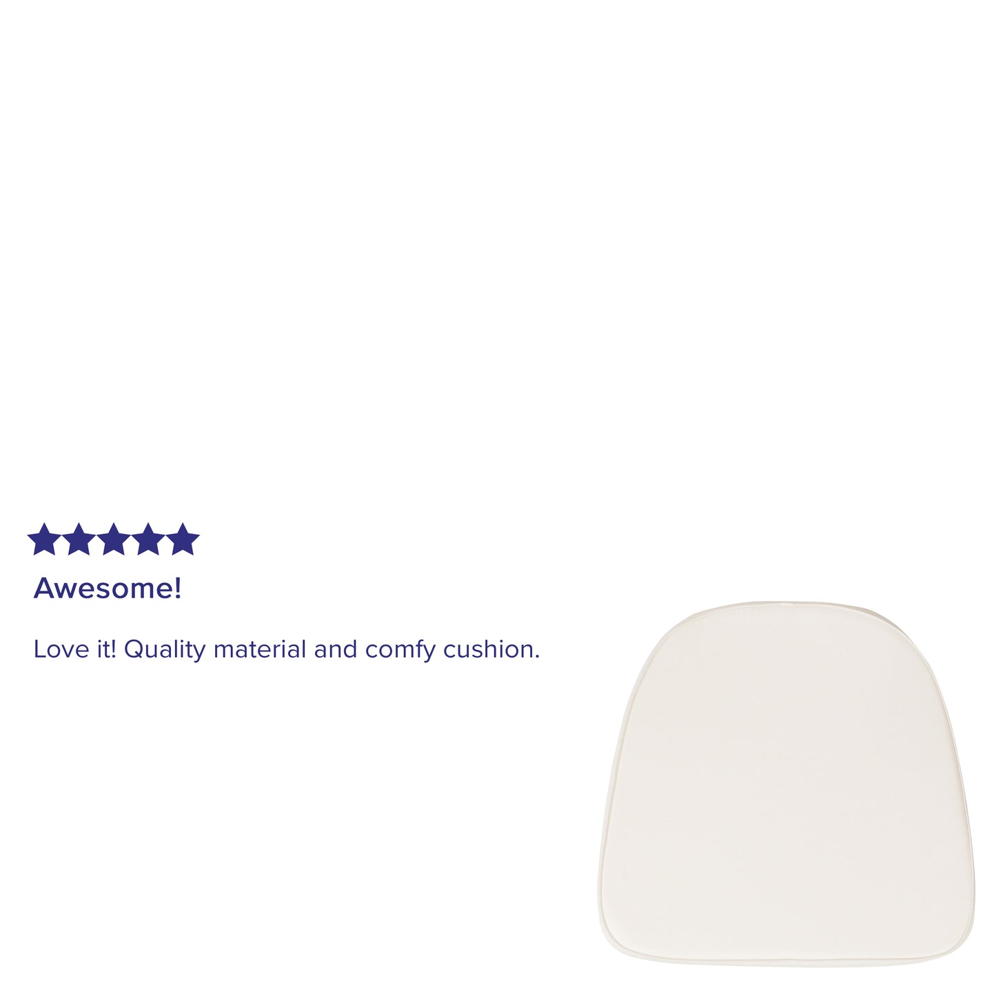 Louise Soft Ivory Fabric Chiavari Chair Cushion Ivory