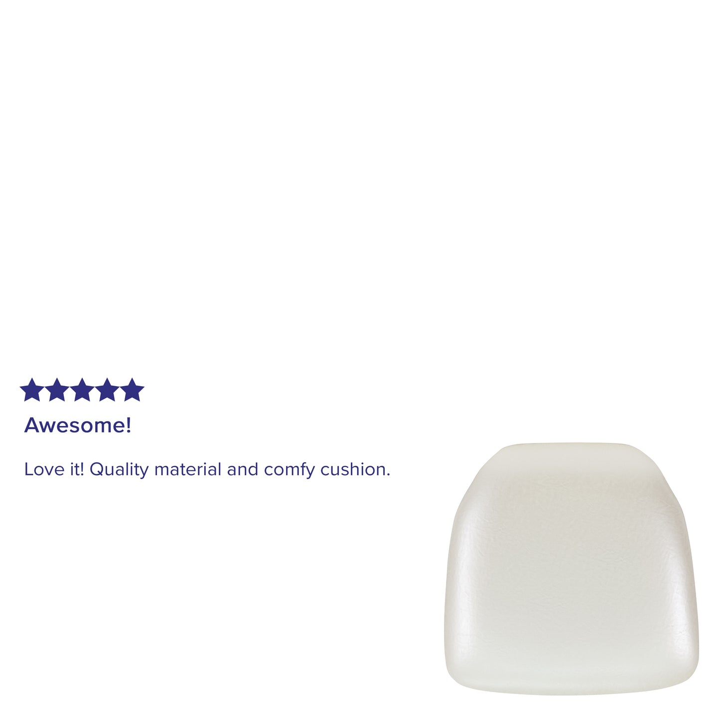 Louise Hard Ivory Vinyl Chiavari Chair Cushion Ivory Vinyl