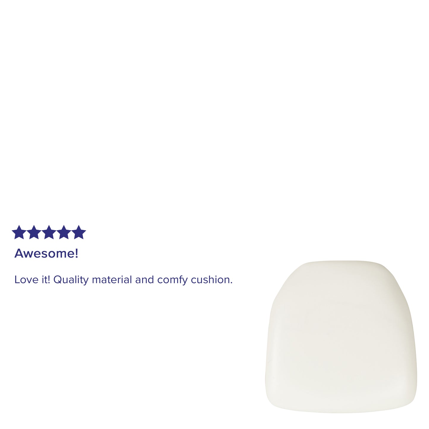 Louise Hard White Vinyl Chiavari Chair Cushion White Vinyl