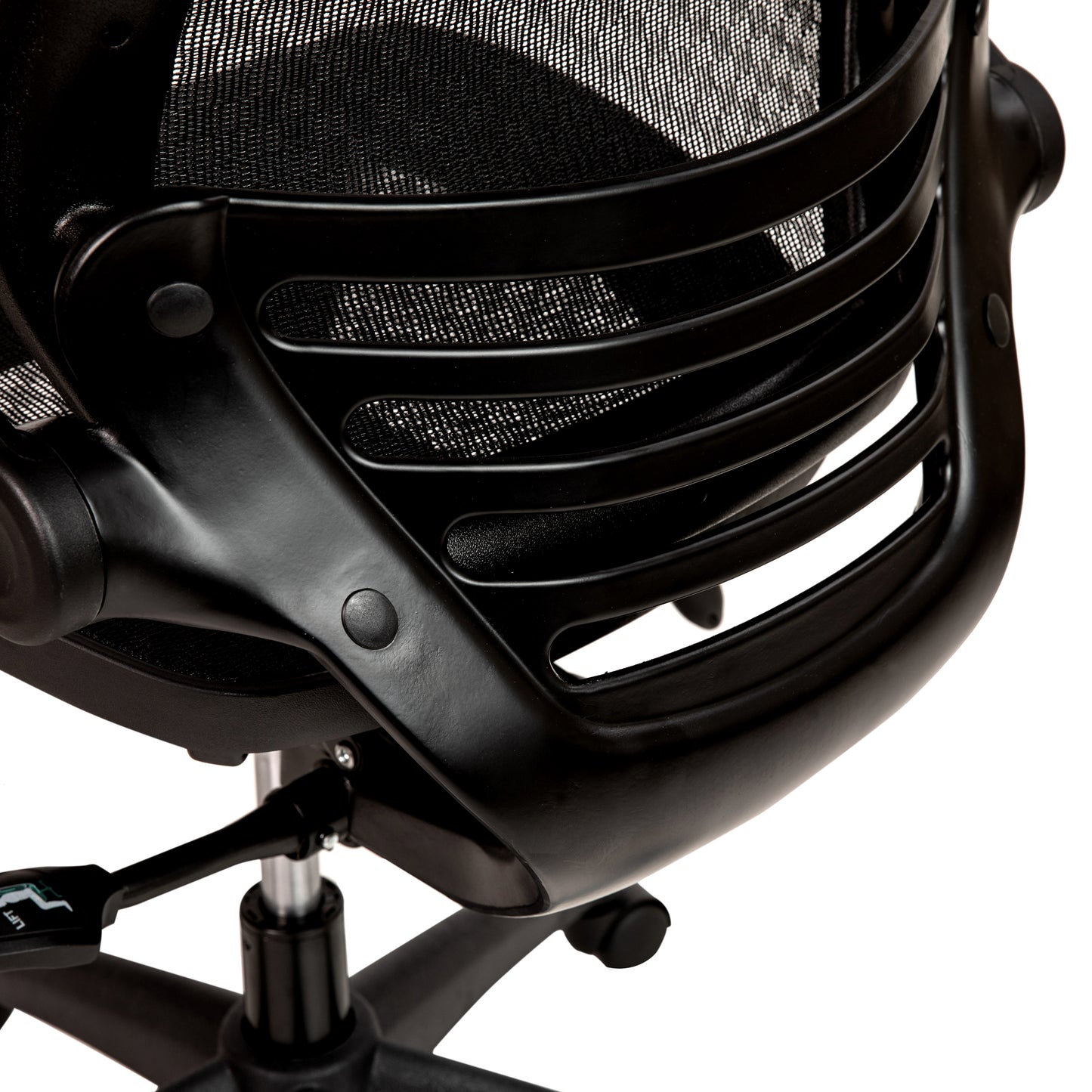 Warfield Mid-Back Transparent Black Mesh Executive Swivel Office Chair with Black Frame and Flip-Up Arms Black Mesh/Black Frame