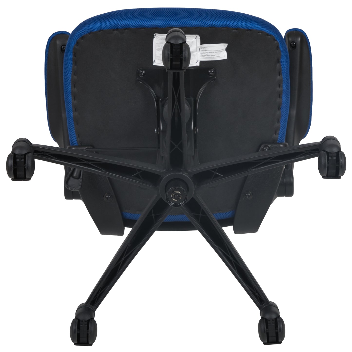 Kelista Mid-Back Blue Mesh Swivel Ergonomic Task Office Chair with Flip-Up Arms Blue Mesh/Black Frame