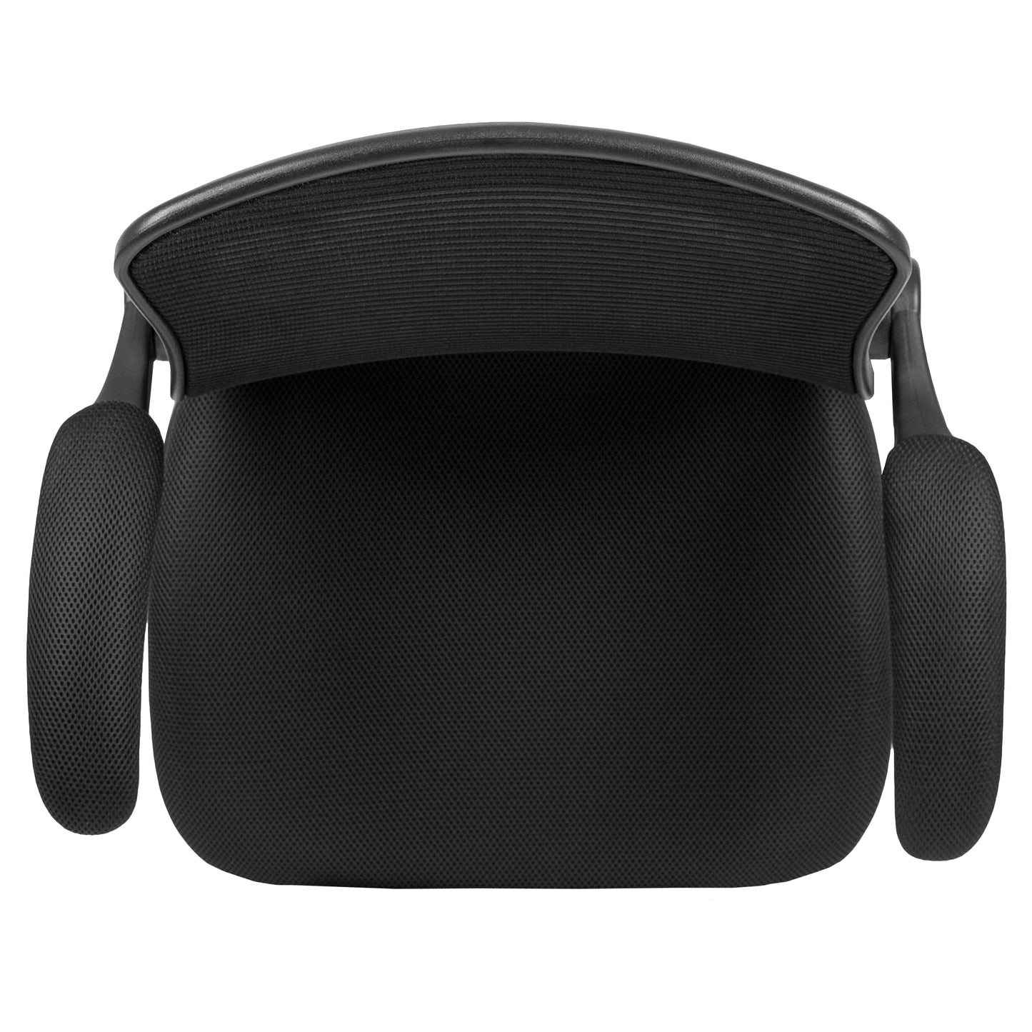 Kelista Mid-Back Black Mesh Ergonomic Drafting Chair with Adjustable Foot Ring and Flip-Up Arms Black Mesh/Black Frame
