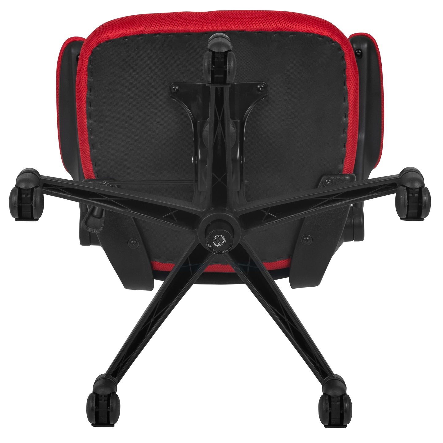 Kelista Mid-Back Red Mesh Swivel Ergonomic Task Office Chair with Flip-Up Arms Red Mesh/Black Frame