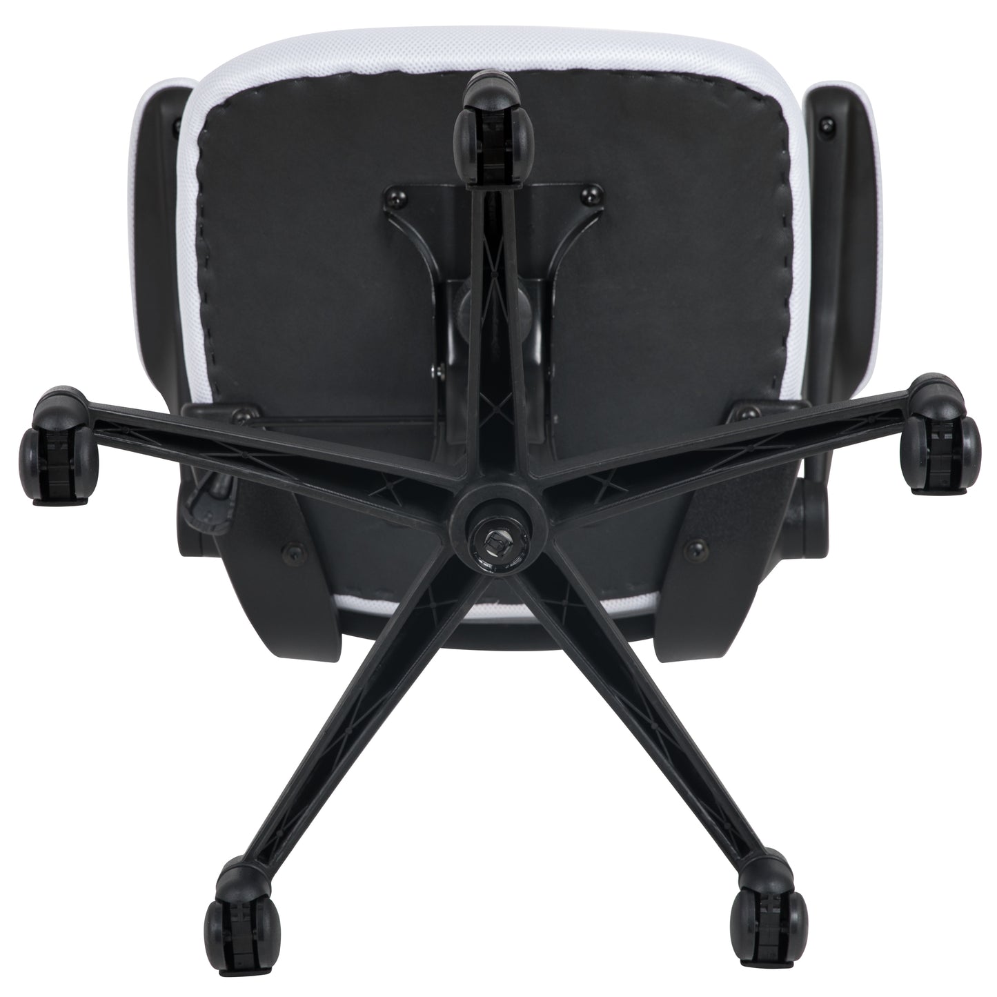 Kelista Mid-Back White Mesh Swivel Ergonomic Task Office Chair with Flip-Up Arms White Mesh/Black Frame