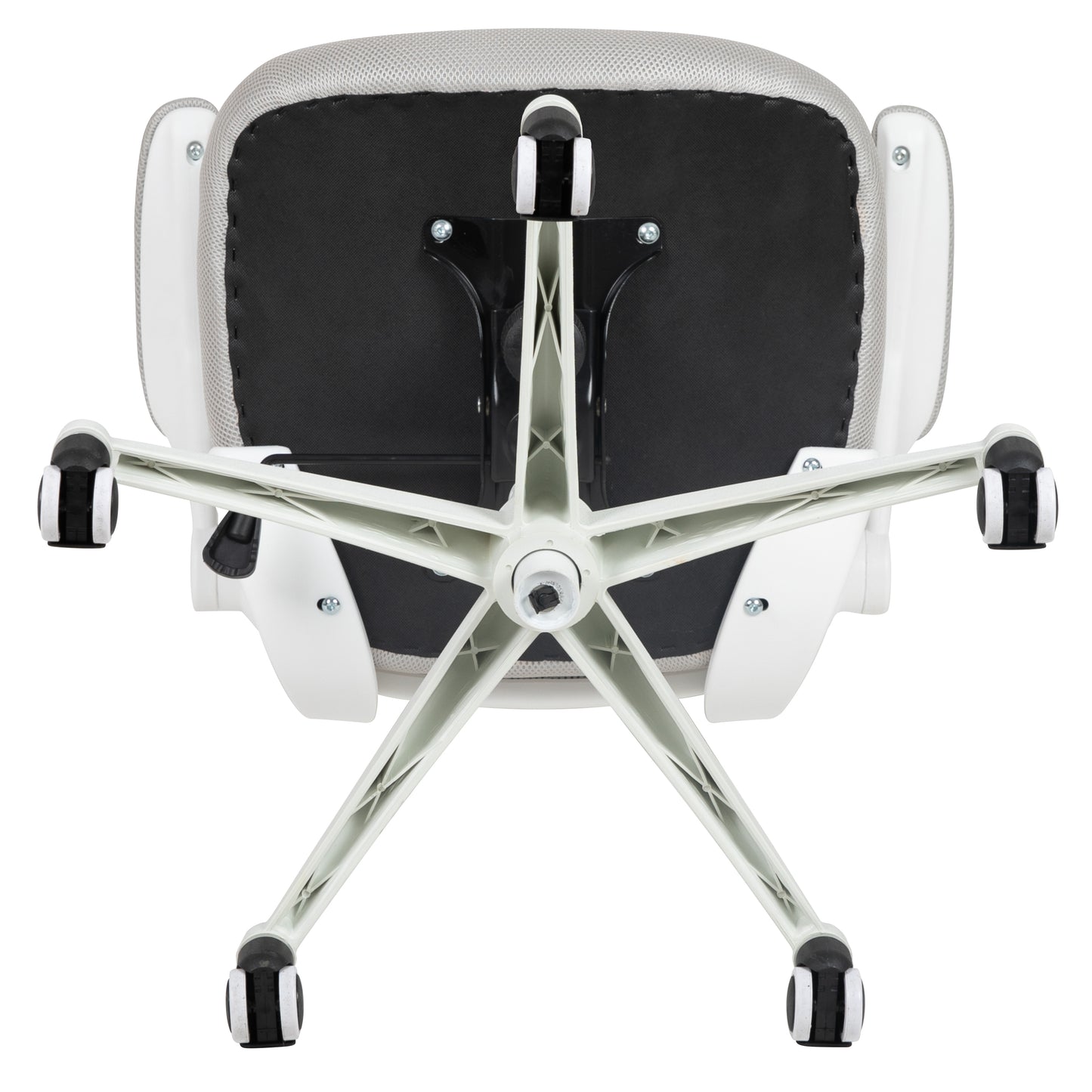 Kelista Mid-Back Light Gray Mesh Swivel Ergonomic Task Office Chair with White Frame and Flip-Up Arms Light Gray Mesh/White Frame