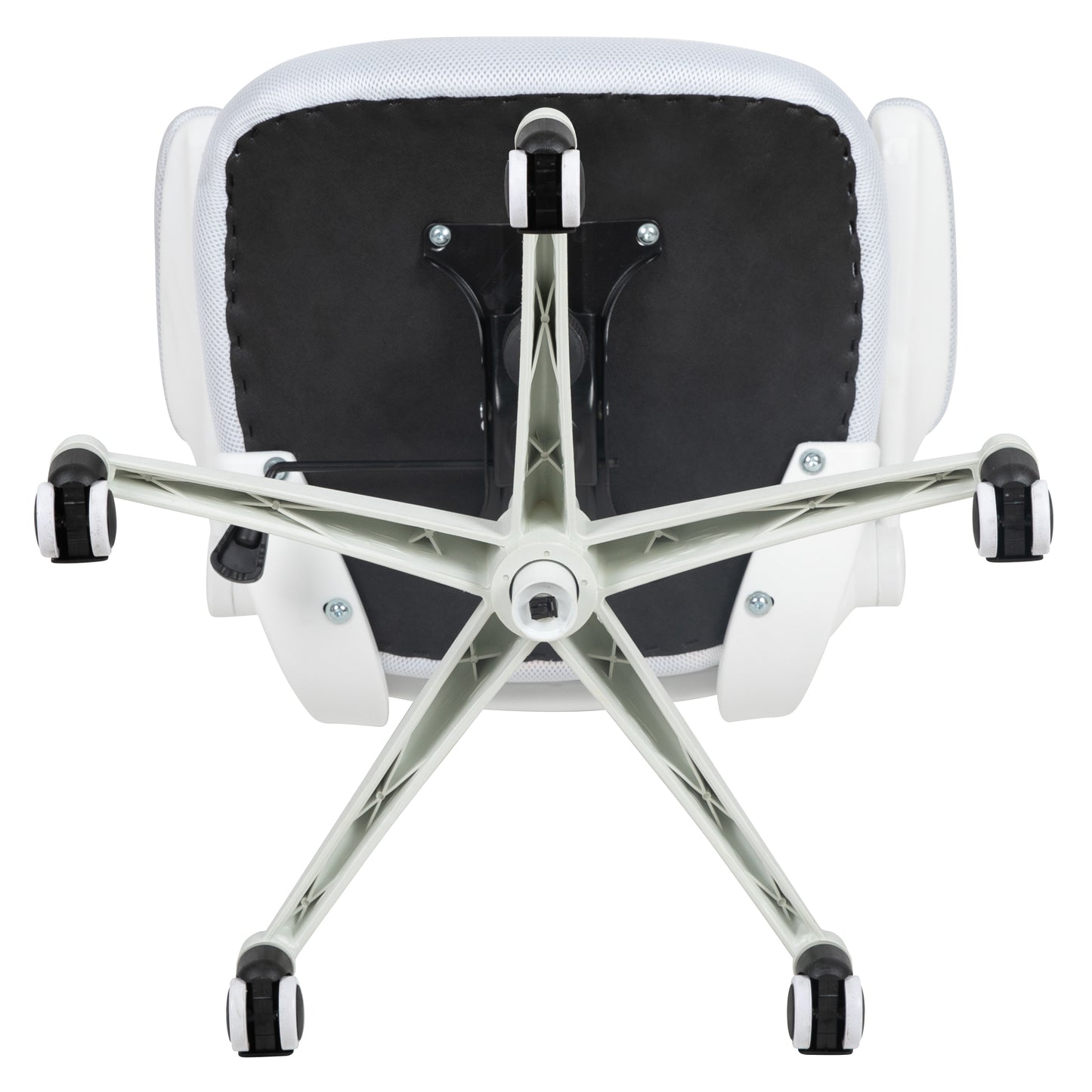 Kelista Mid-Back White Mesh Swivel Ergonomic Task Office Chair with White Frame and Flip-Up Arms White Mesh/White Frame