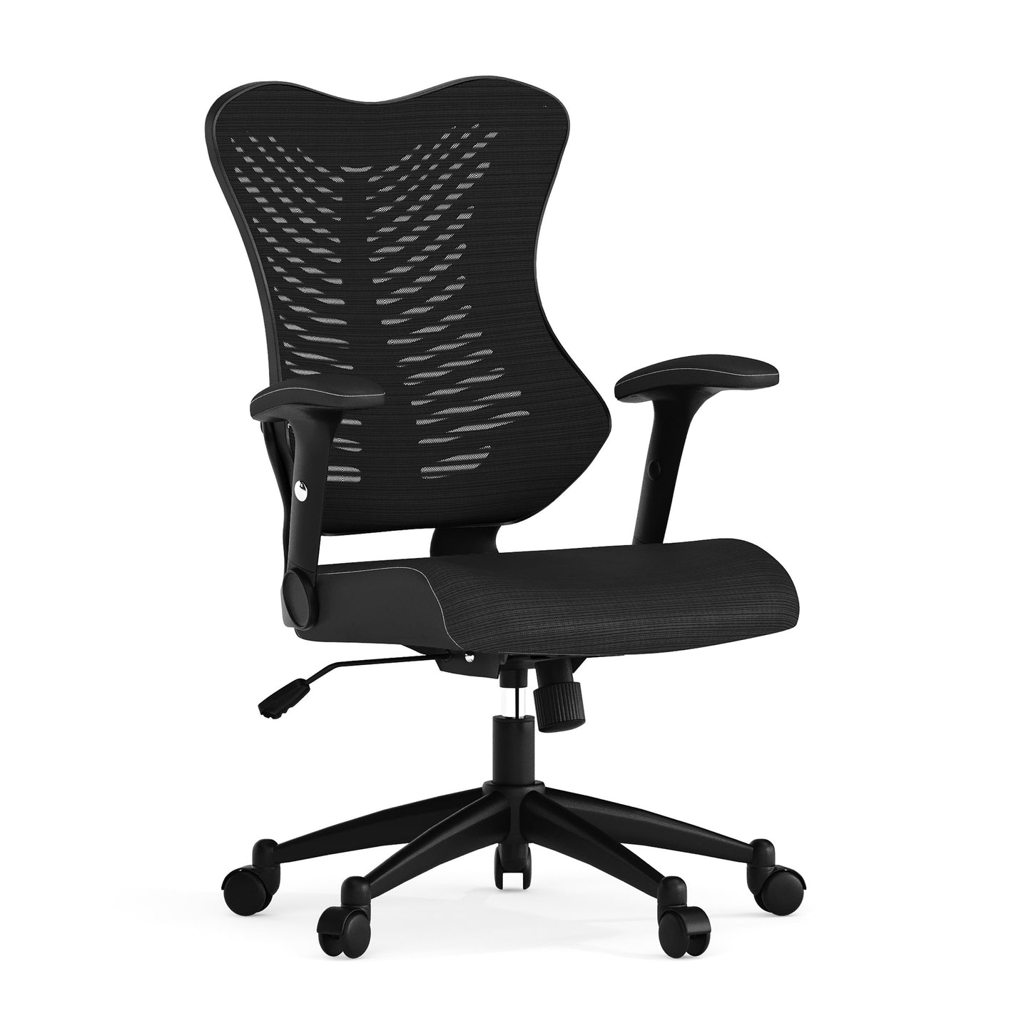 Kale High Back Designer Black Mesh Executive Swivel Ergonomic Office Chair with Adjustable Arms Black Mesh