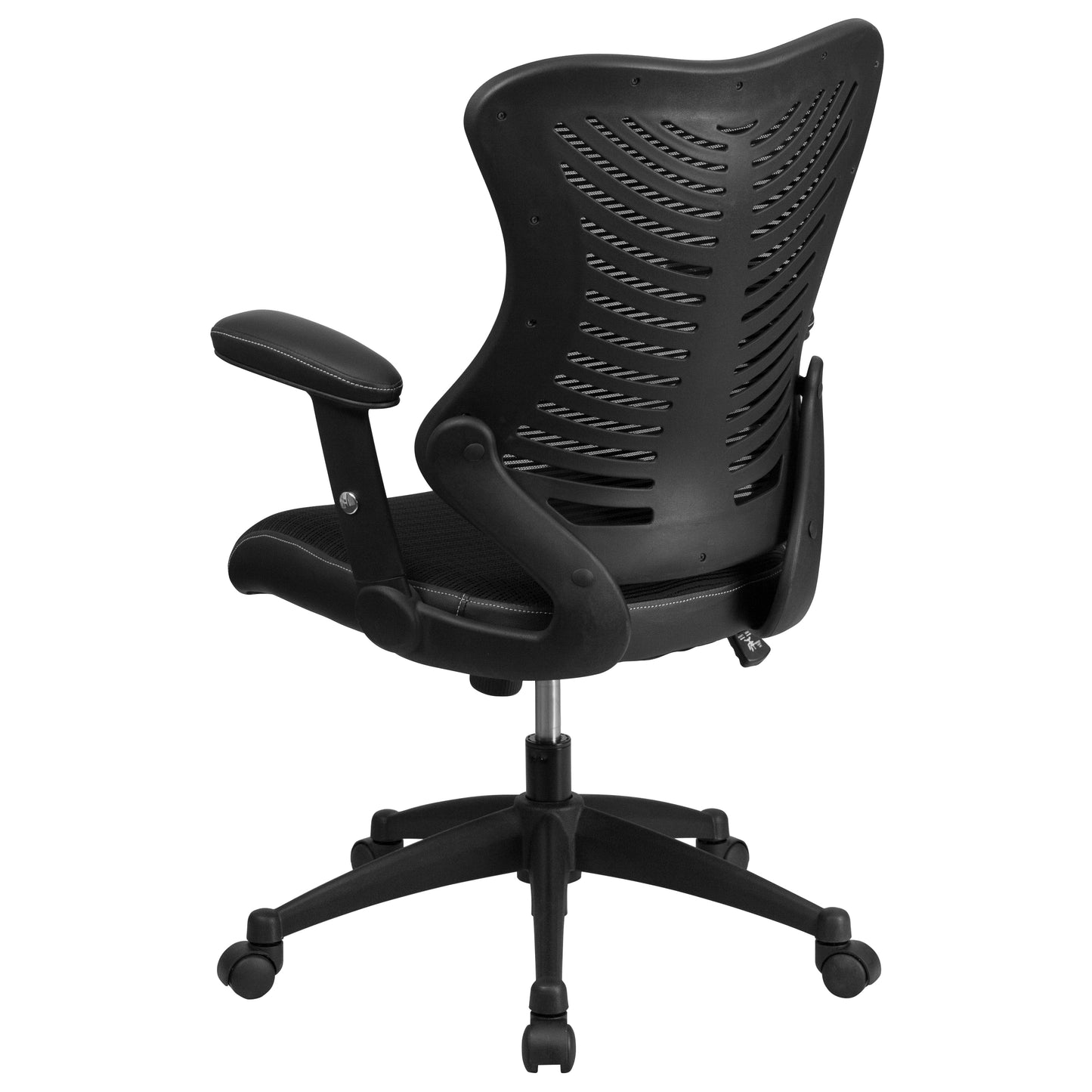 Kale High Back Designer Black Mesh Executive Swivel Ergonomic Office Chair with Adjustable Arms Black Mesh