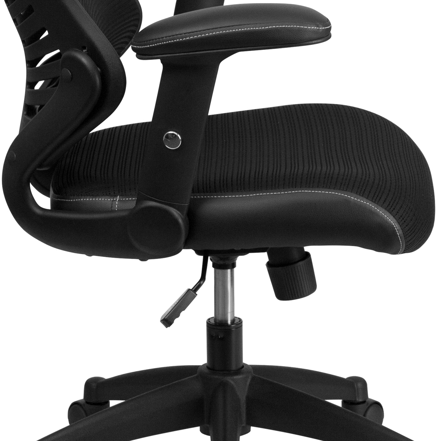 Kale High Back Designer Black Mesh Executive Swivel Ergonomic Office Chair with Adjustable Arms Black Mesh