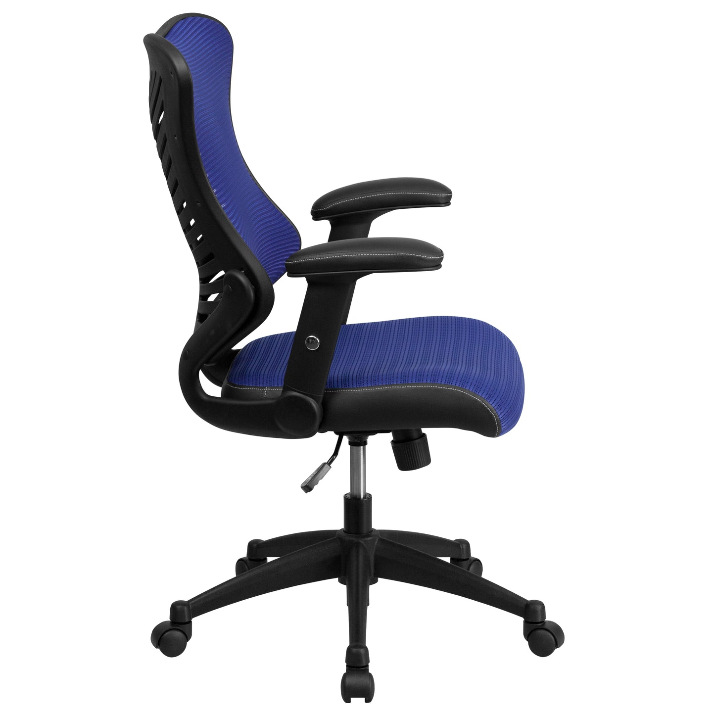 Kale High Back Designer Blue Mesh Executive Swivel Ergonomic Office Chair with Adjustable Arms Blue Mesh
