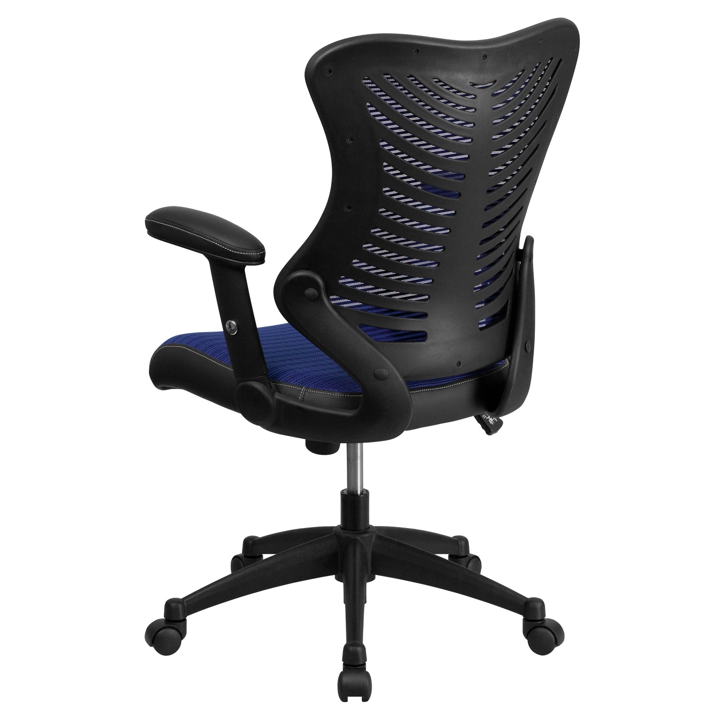 Kale High Back Designer Blue Mesh Executive Swivel Ergonomic Office Chair with Adjustable Arms Blue Mesh