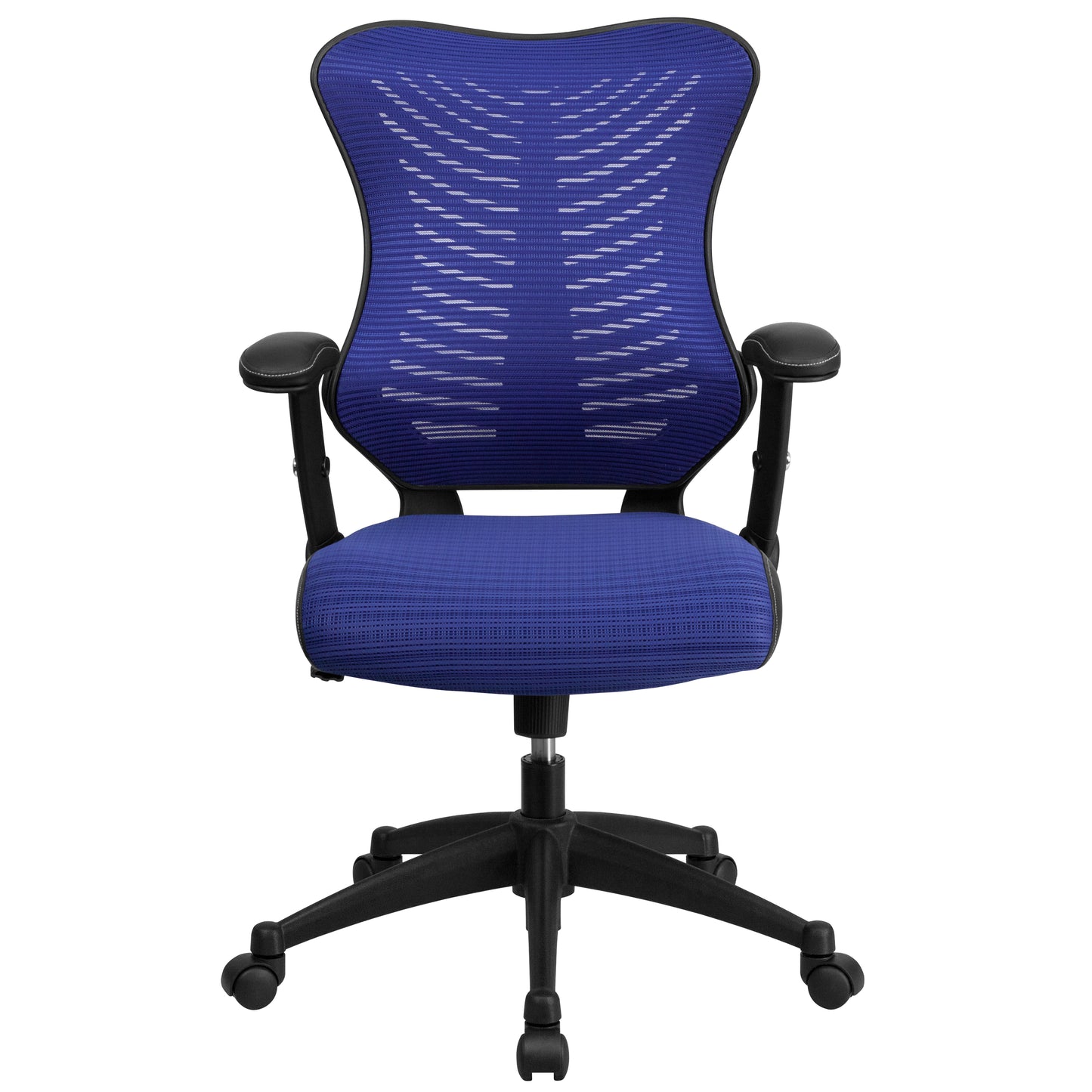Kale High Back Designer Blue Mesh Executive Swivel Ergonomic Office Chair with Adjustable Arms Blue Mesh